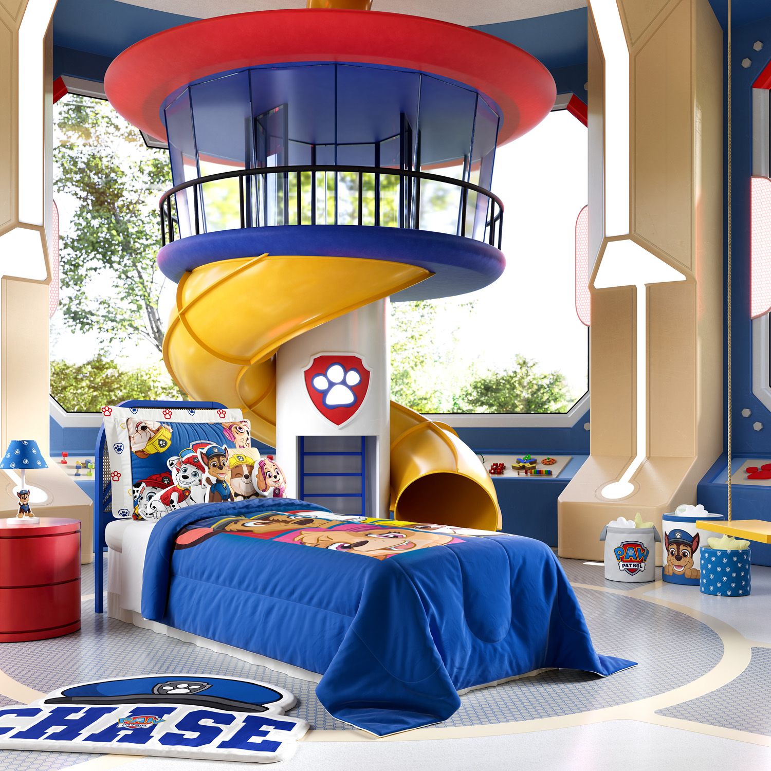 Jogo de Lençol Infantil Solteiro Patrulha Canina