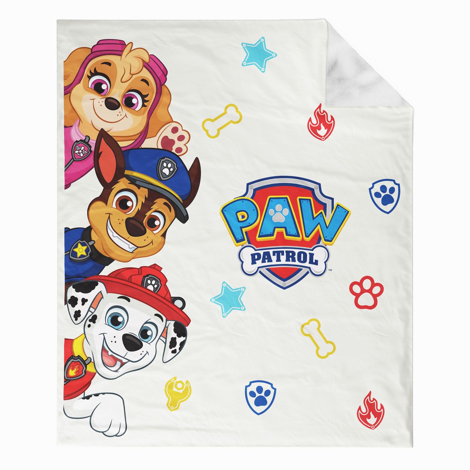 Manta Infantil Solteiro Dupla Face com Soft Patrulha Canina 1,20M