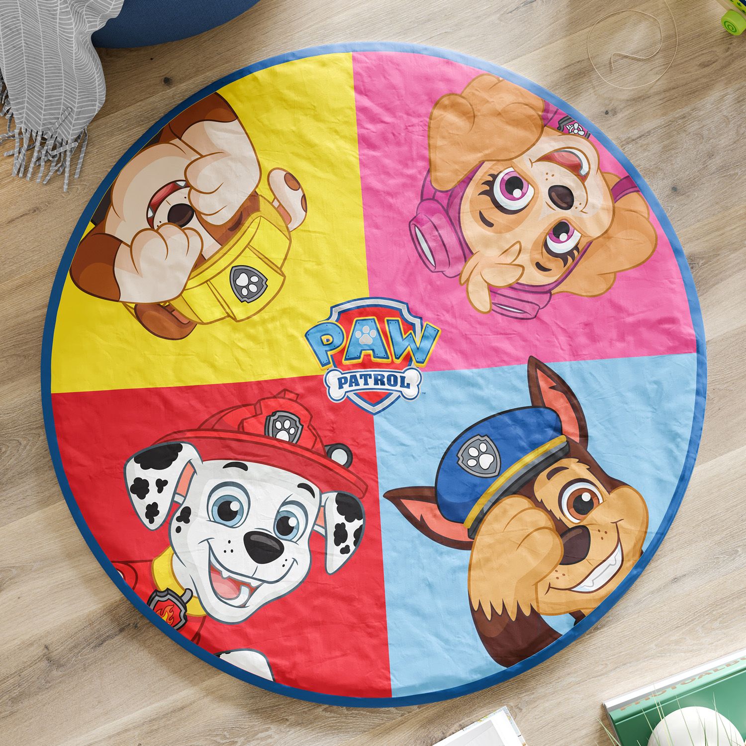 Tapete Redondo Patrulha Canina 90cm