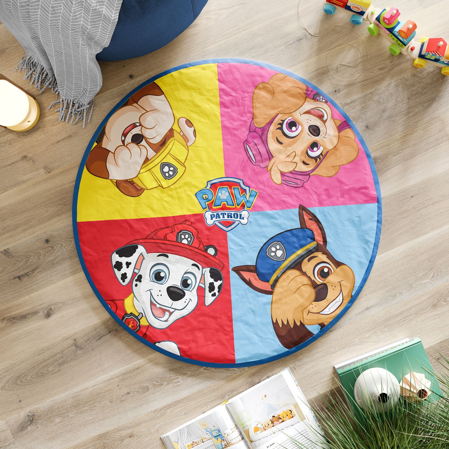 Tapete Redondo Patrulha Canina 90cm