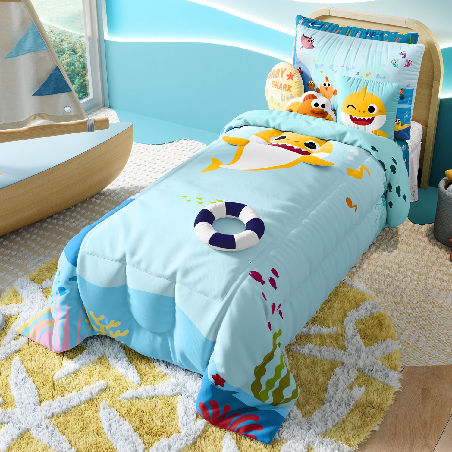 Saia de Cama Infantil Baby Shark