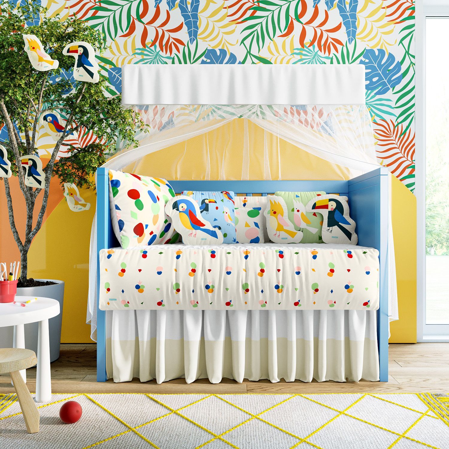 Kit Berço Colorido Passarada