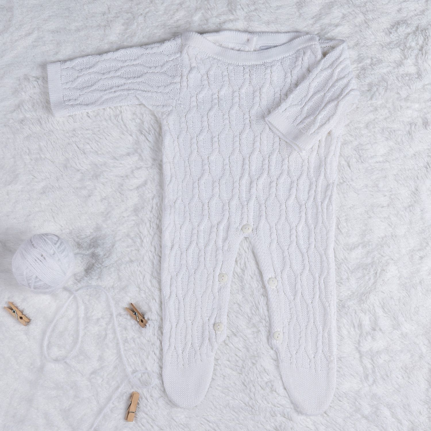 Macacão Tricot Colmeia Amarelo