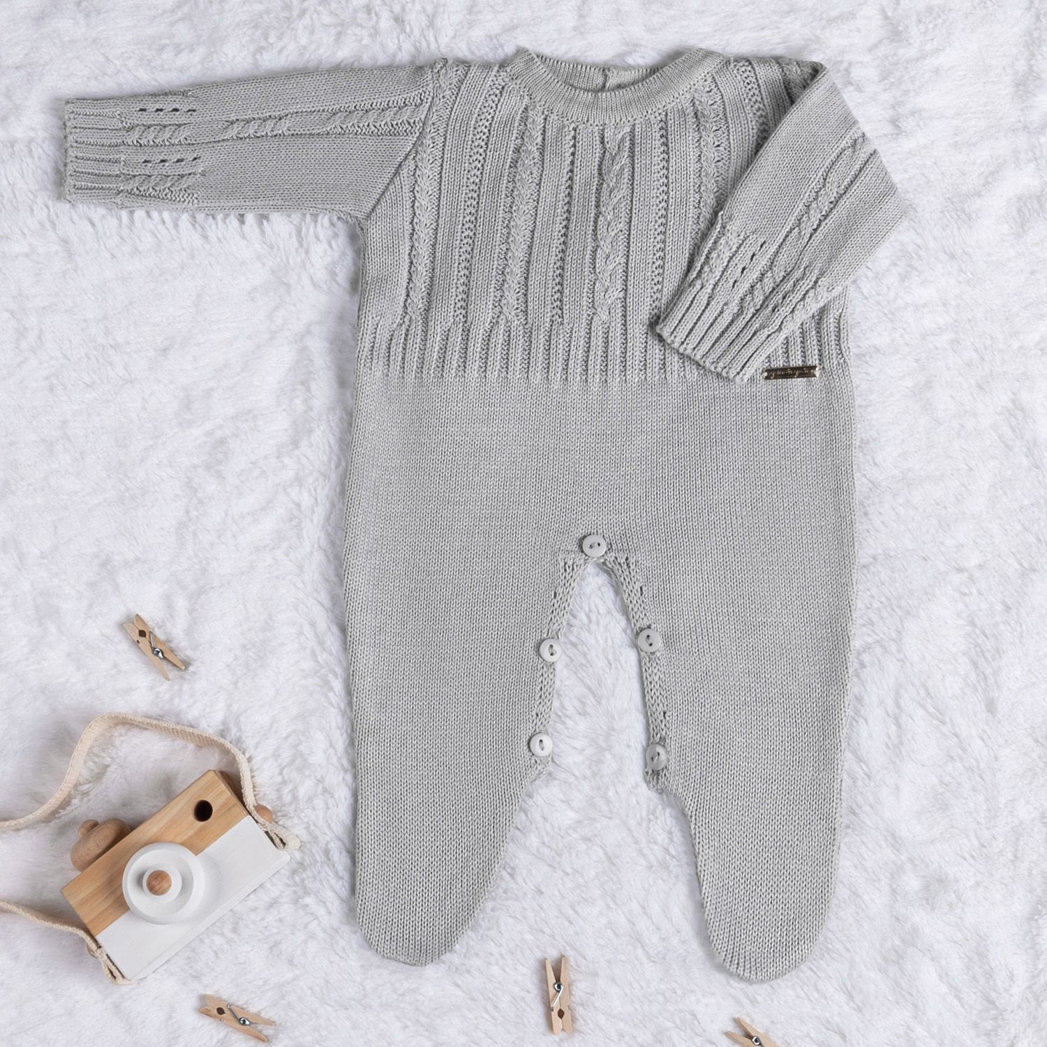 Macacão Tricot Trança Capuccino