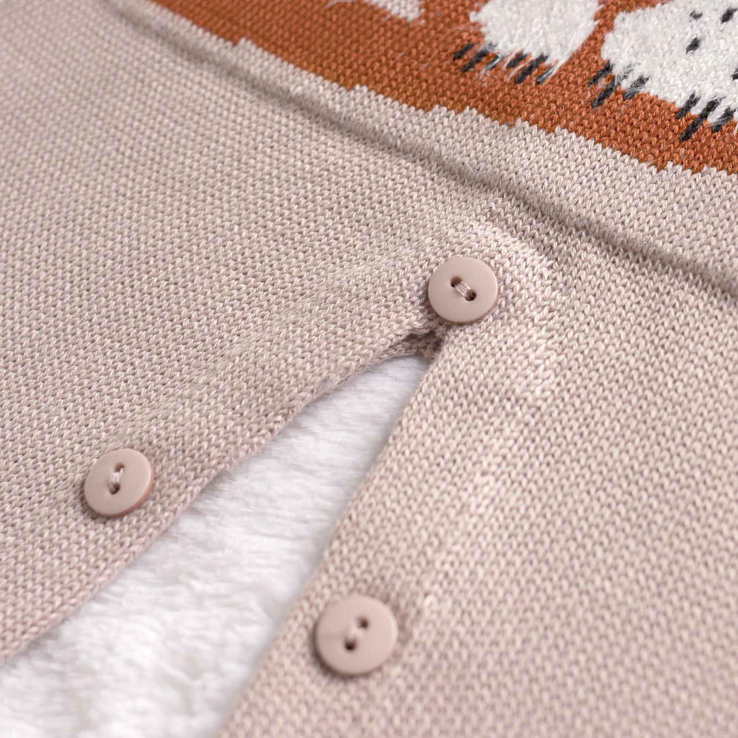 Macacão Tricot Jacquard Mamãe Coruja Amarelo Jasmim