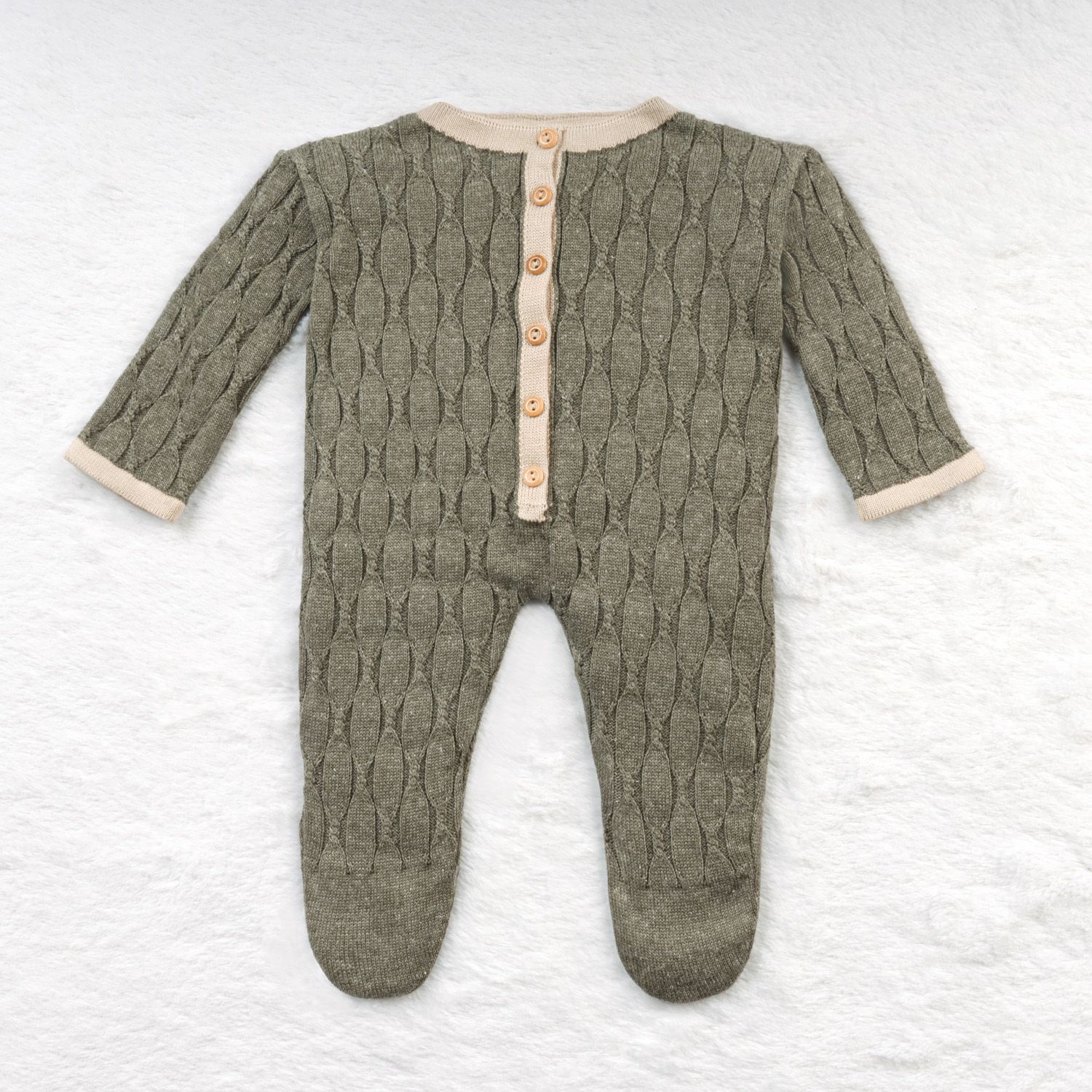 Macacão Tricot Trança Aram Verde Musgo