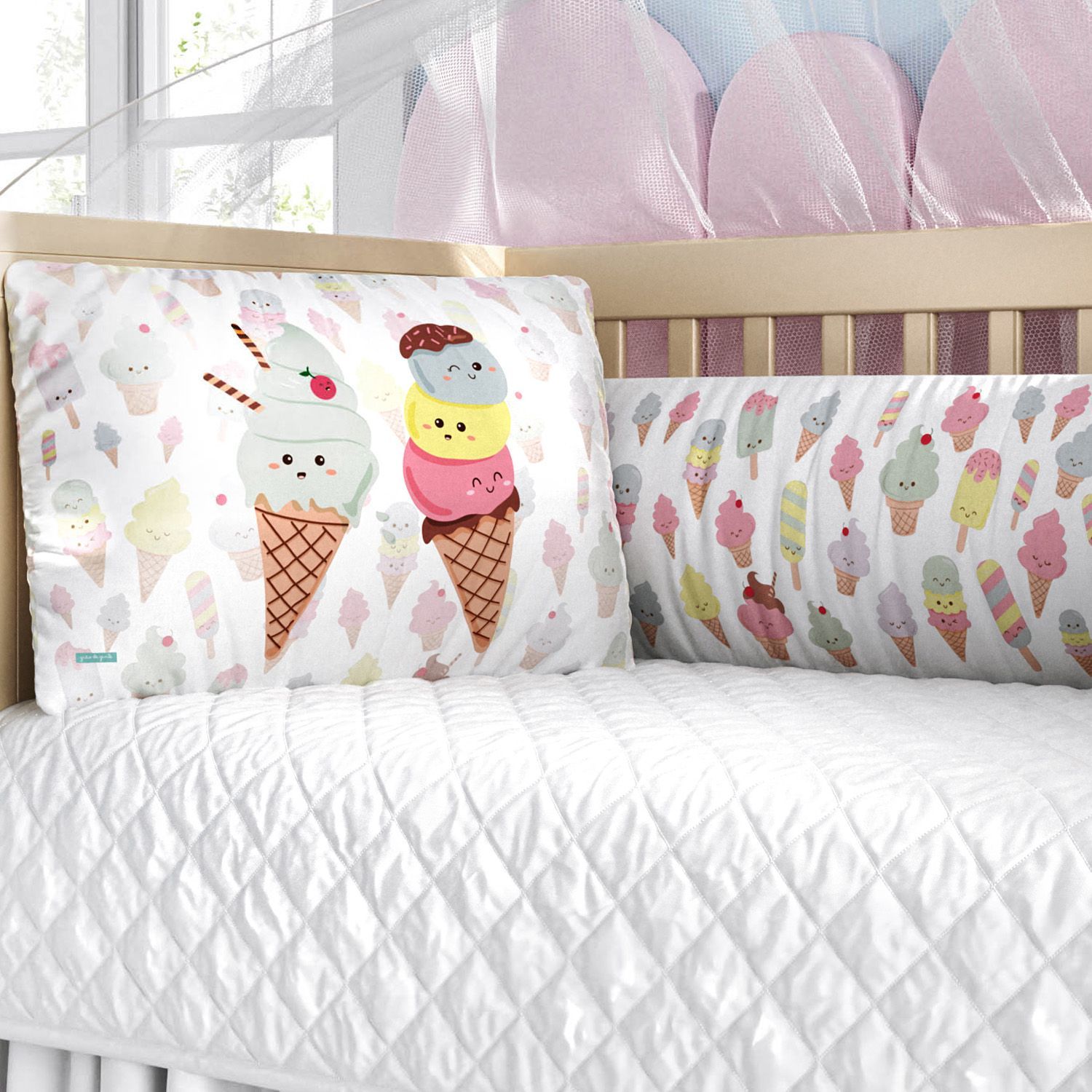 Kit Berço Trança Sorvetinho Colorê