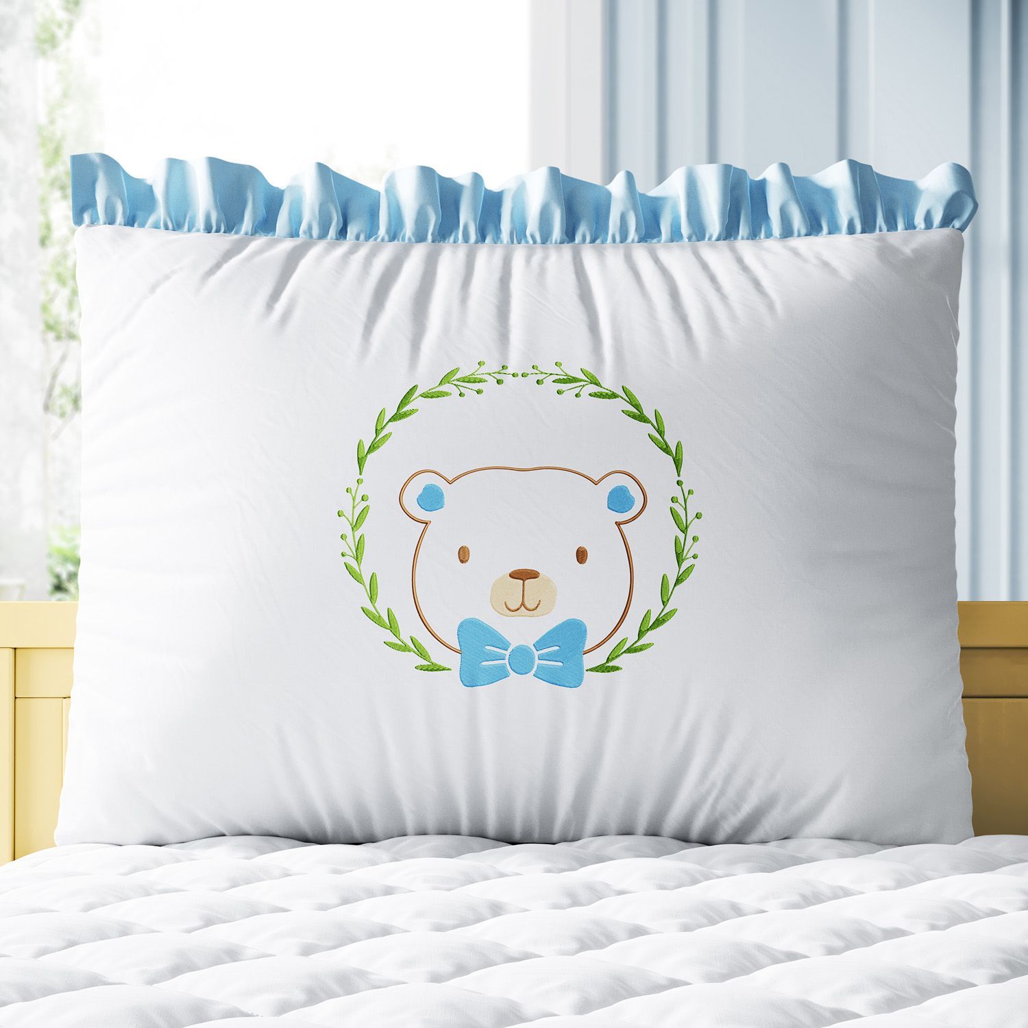 Kit Berço Trança Ursinho Lorde Azul