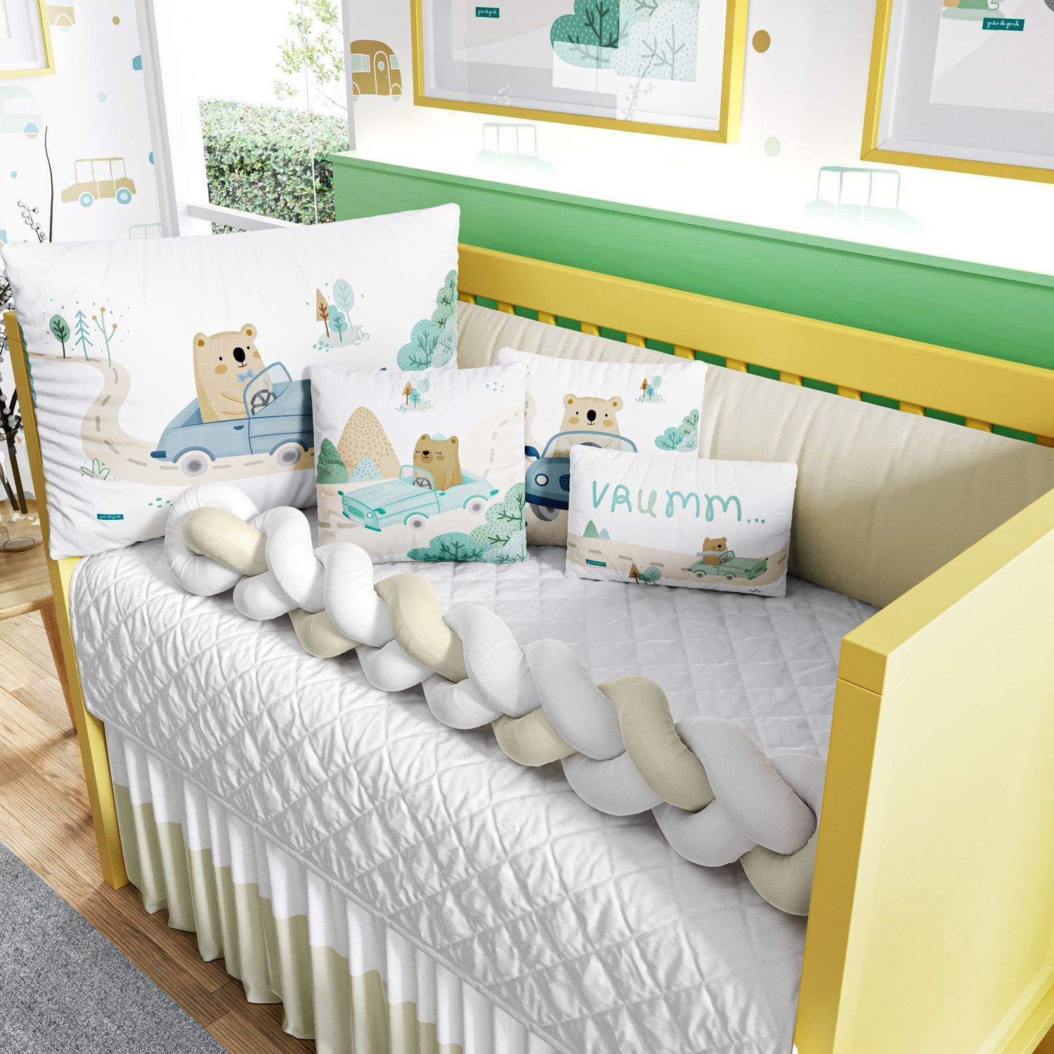 Kit Berço Trança Urso e o Carrinho