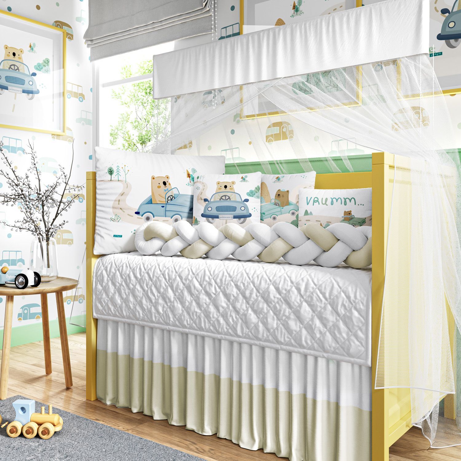 Kit Berço Trança Urso e o Carrinho