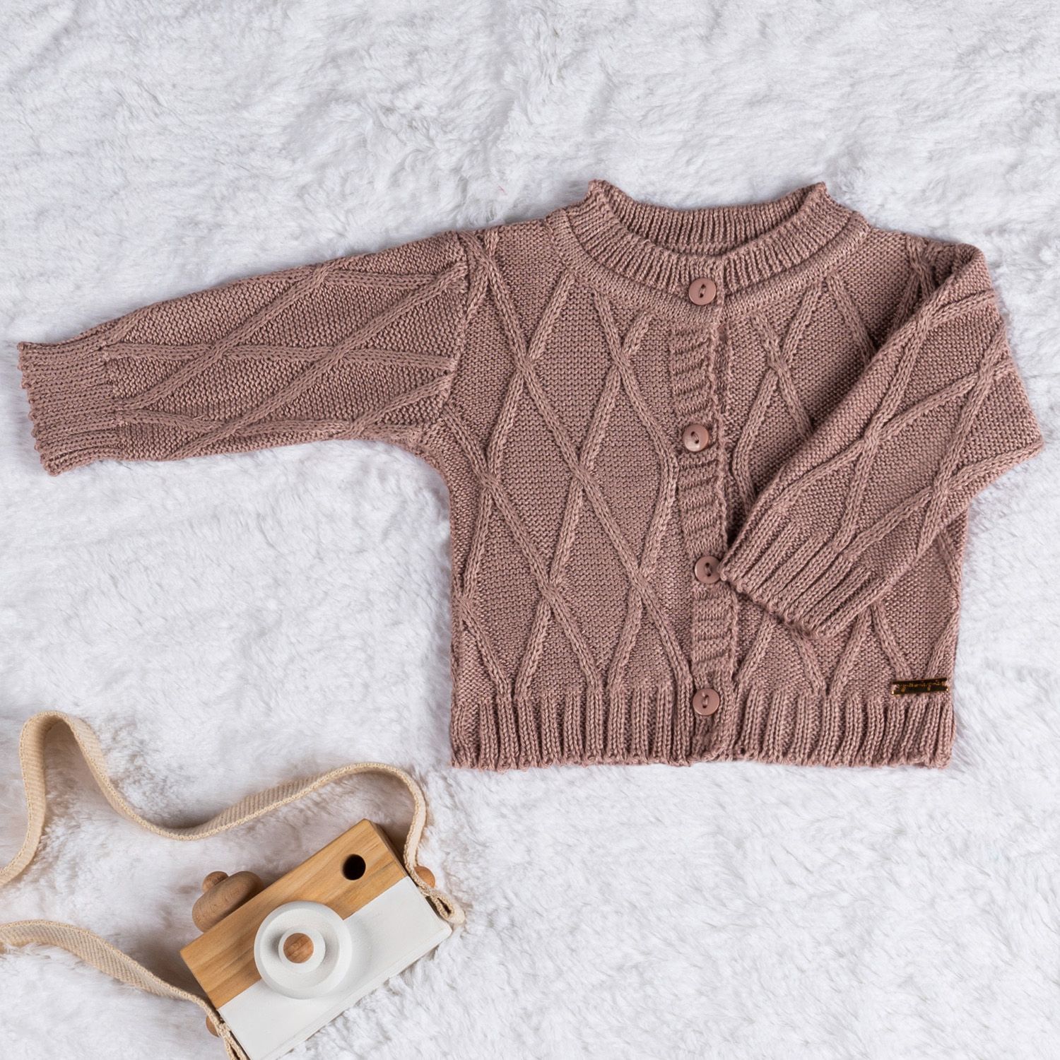 Casaquinho Tricot Amarelo Camomila