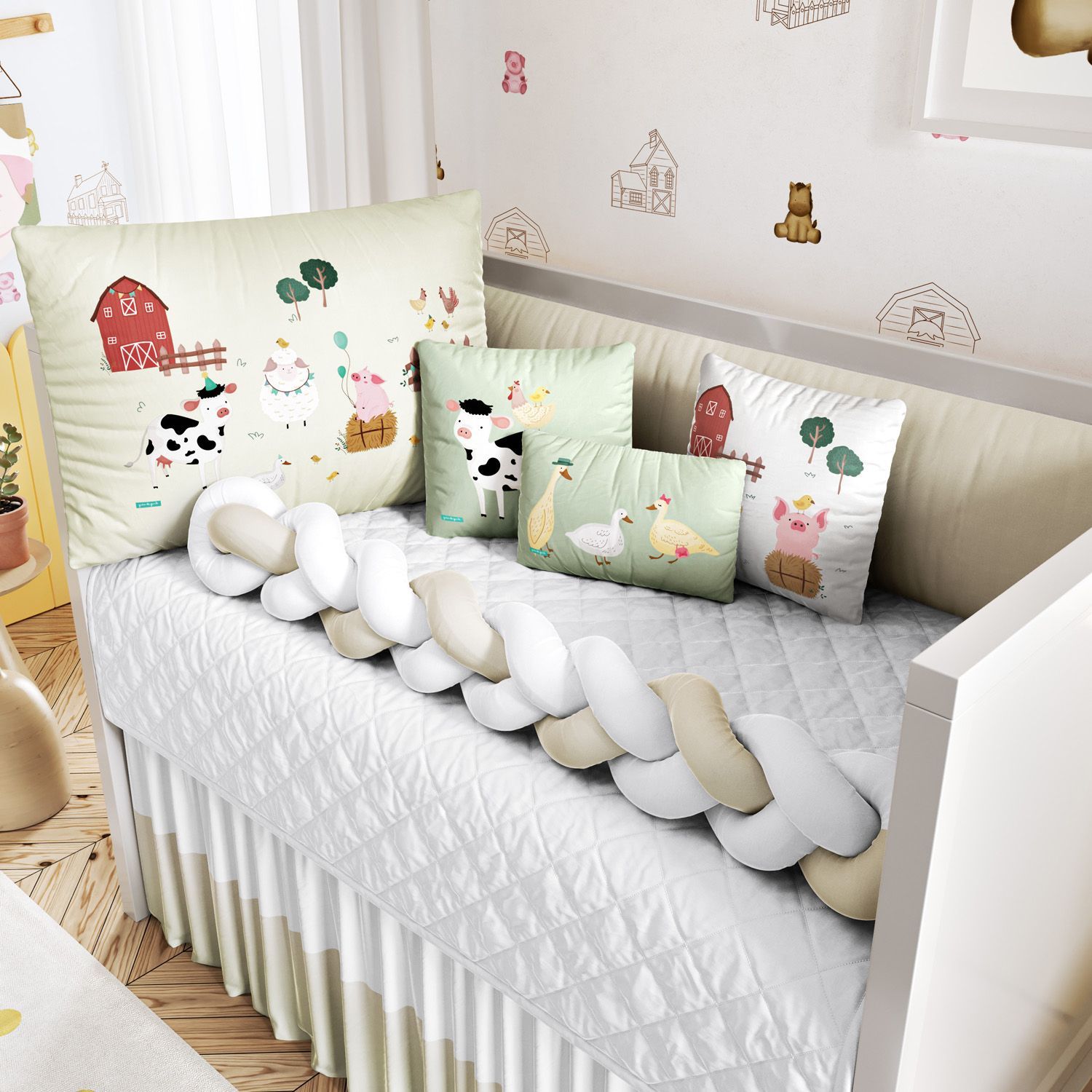 Kit Berço Trança Fazenda Feliz