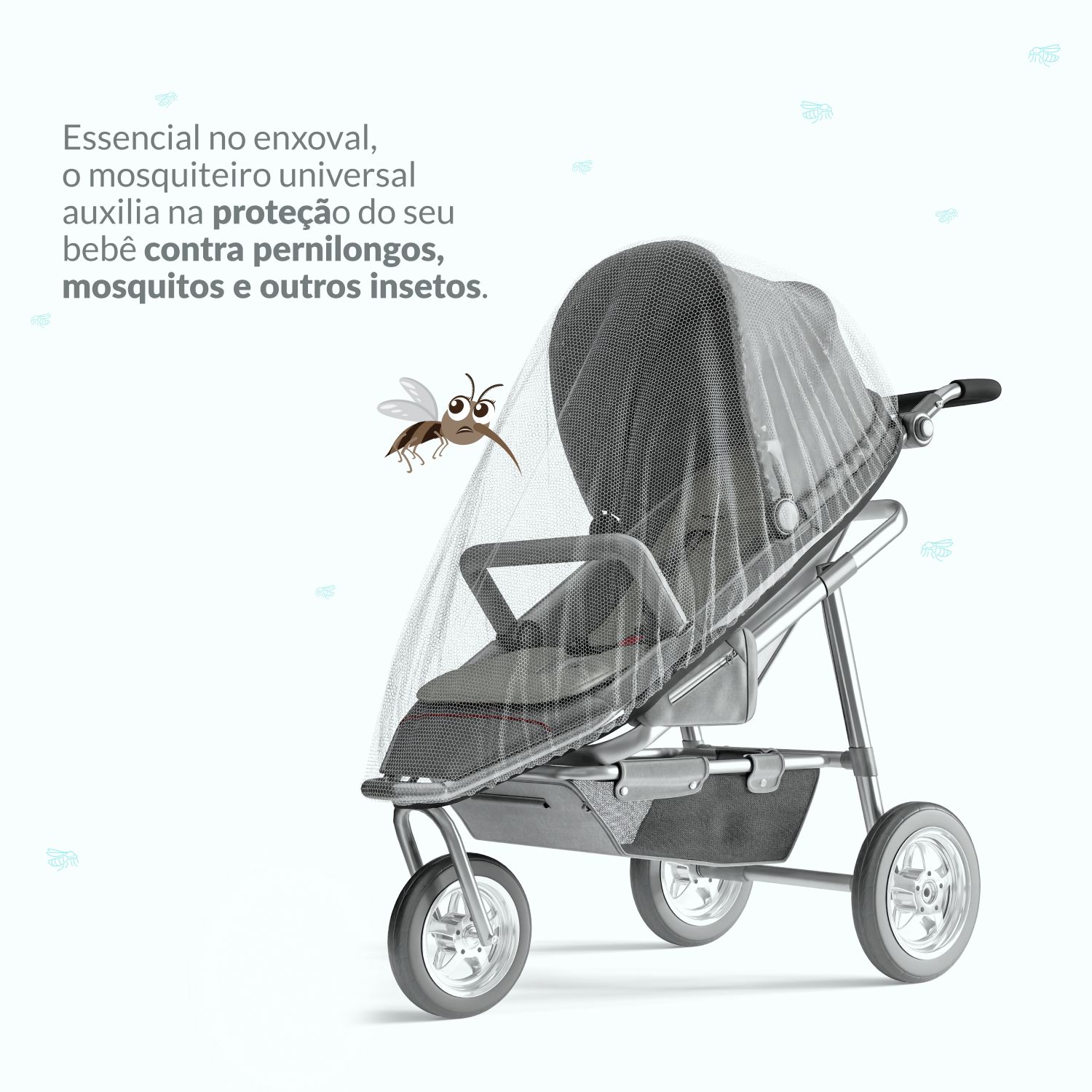 Mosquiteiro Universal para Carrinho de Bebê