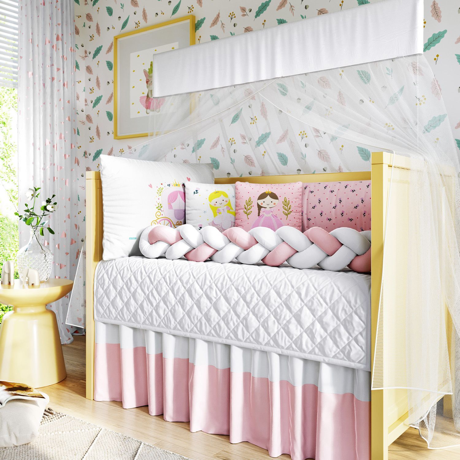 Kit Berço Trança Carruagem Encantada