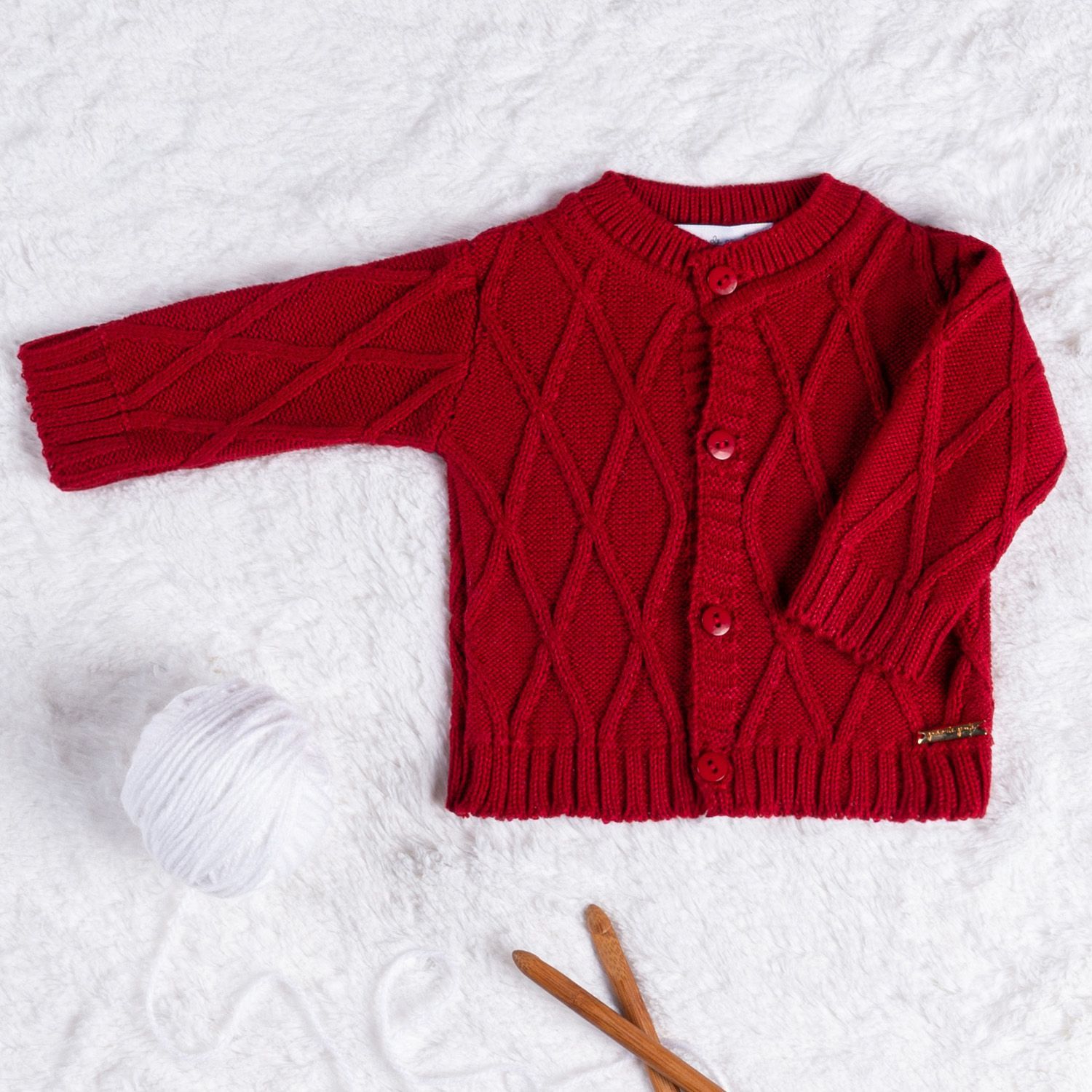 Casaquinho Tricot Amarelo Camomila