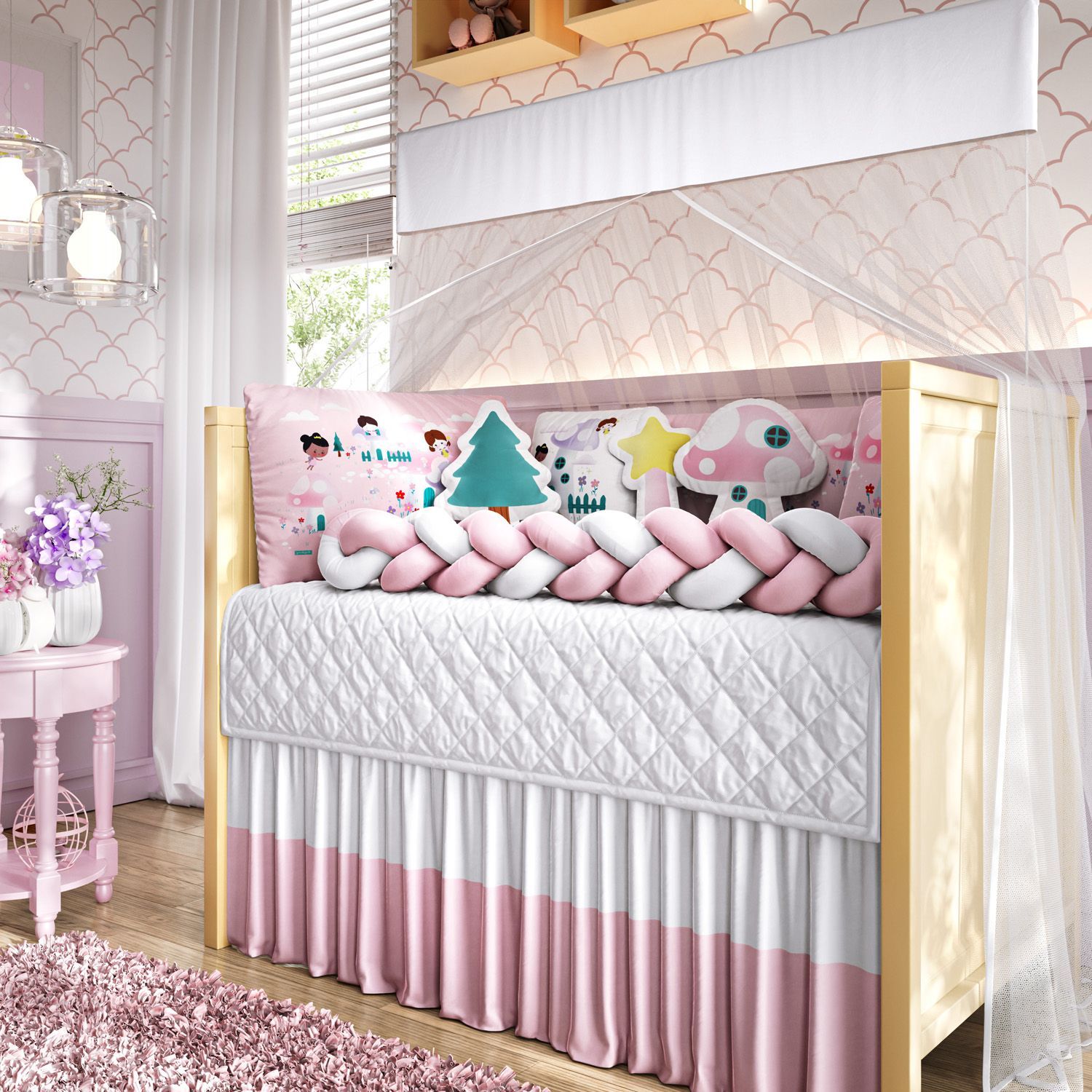 Kit Berço Trança Reino das Fadas