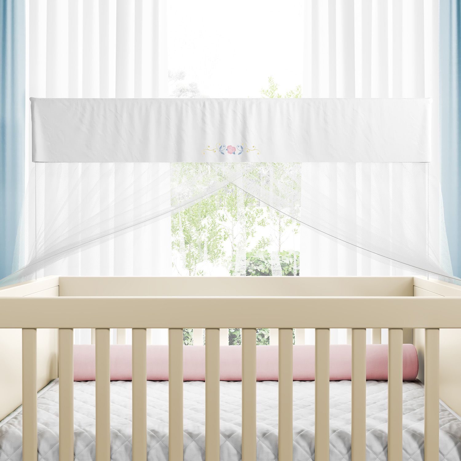 Kit Berço Floral Liberty Azul