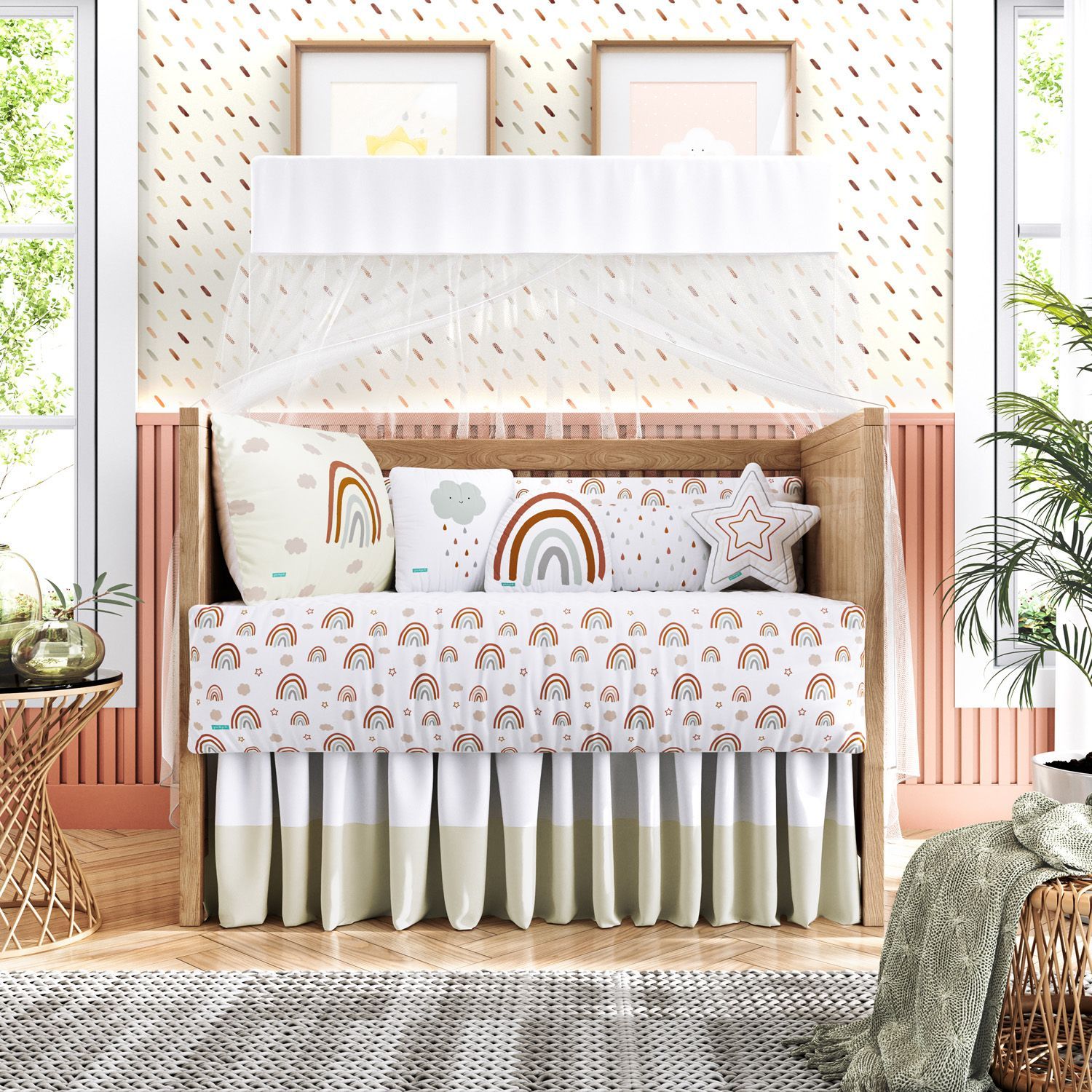 Kit Berço Arco-íris Boho