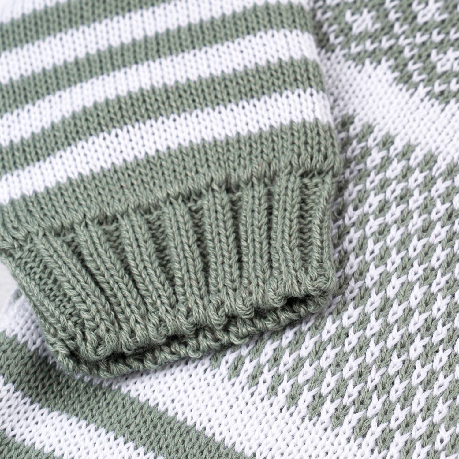 Casaquinho Tricot Geométrico Verde