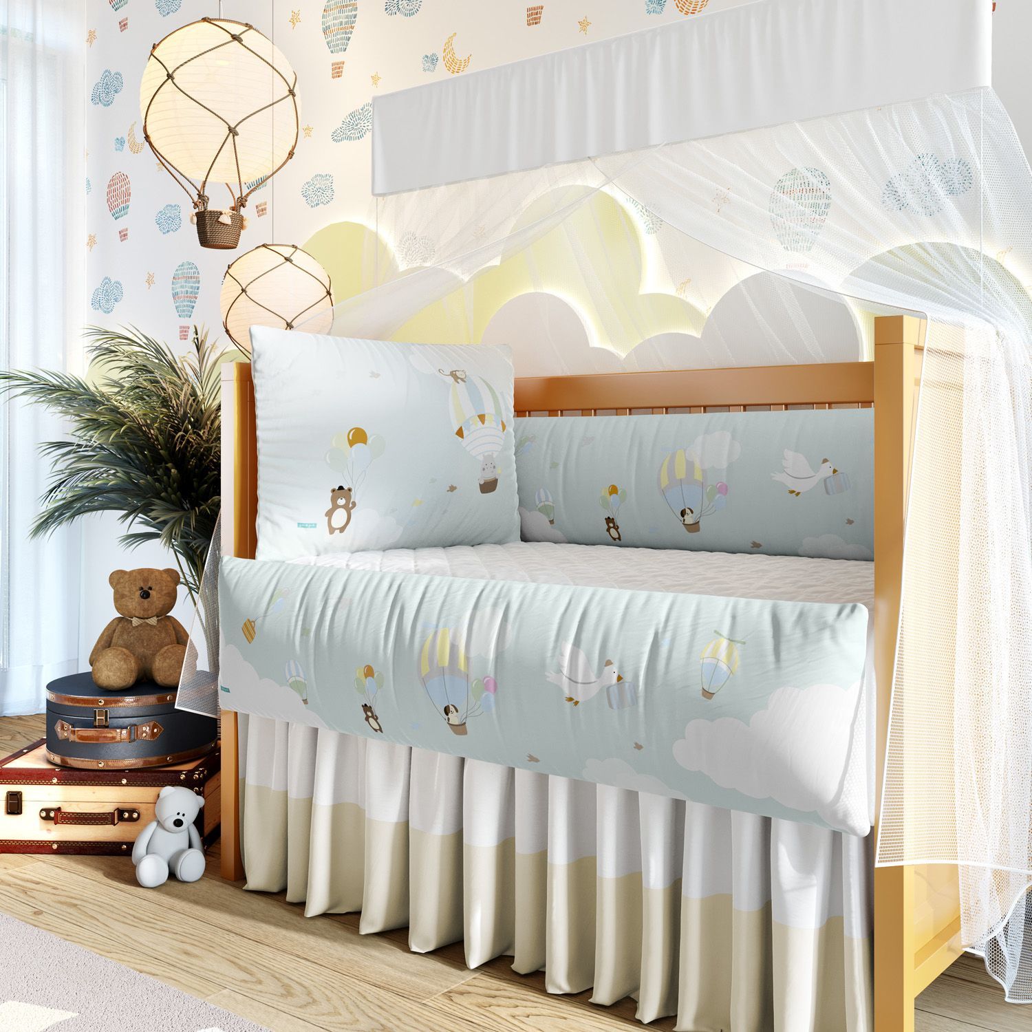 Kit Berço Bichinhos no Balão