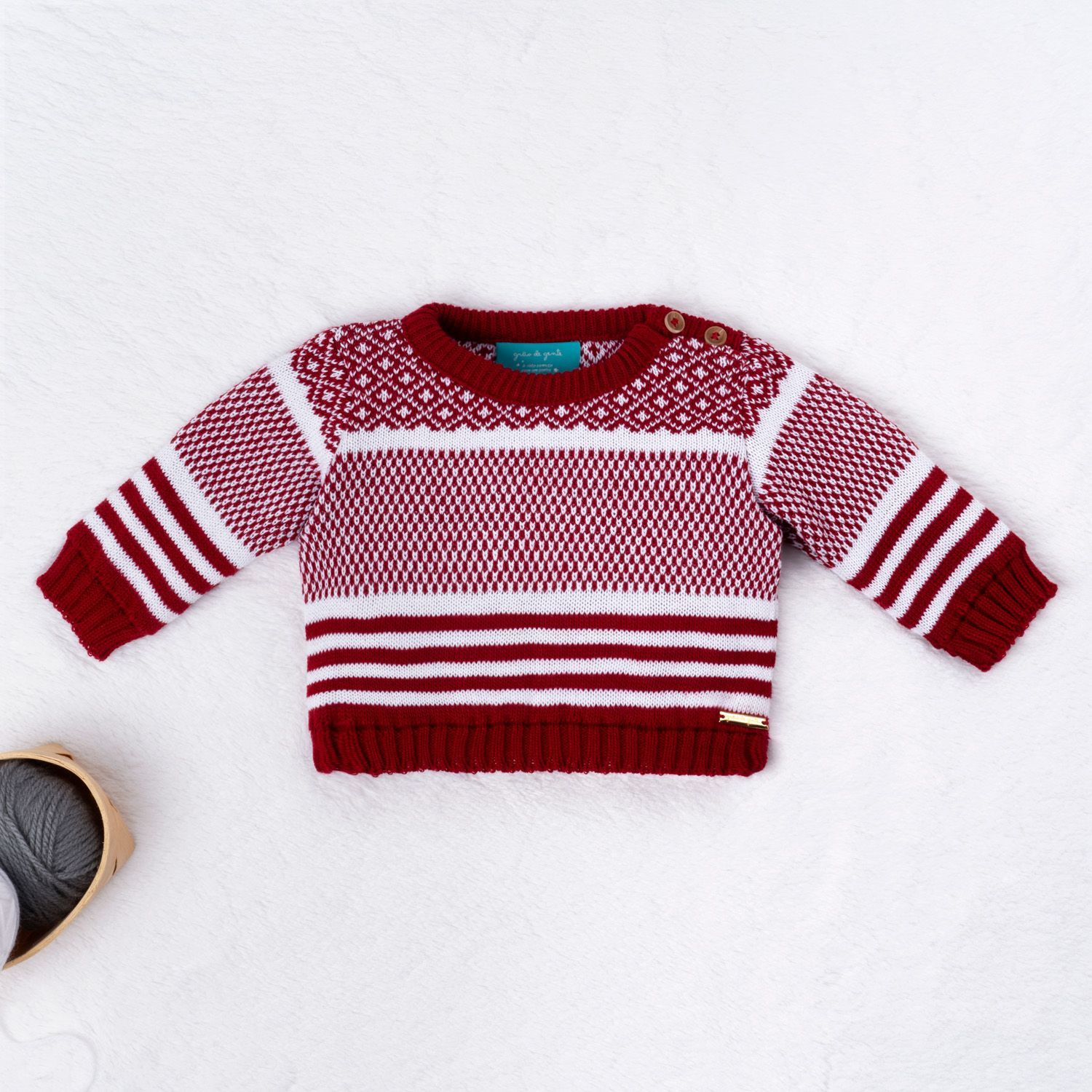 Casaquinho Tricot Geométrico Verde