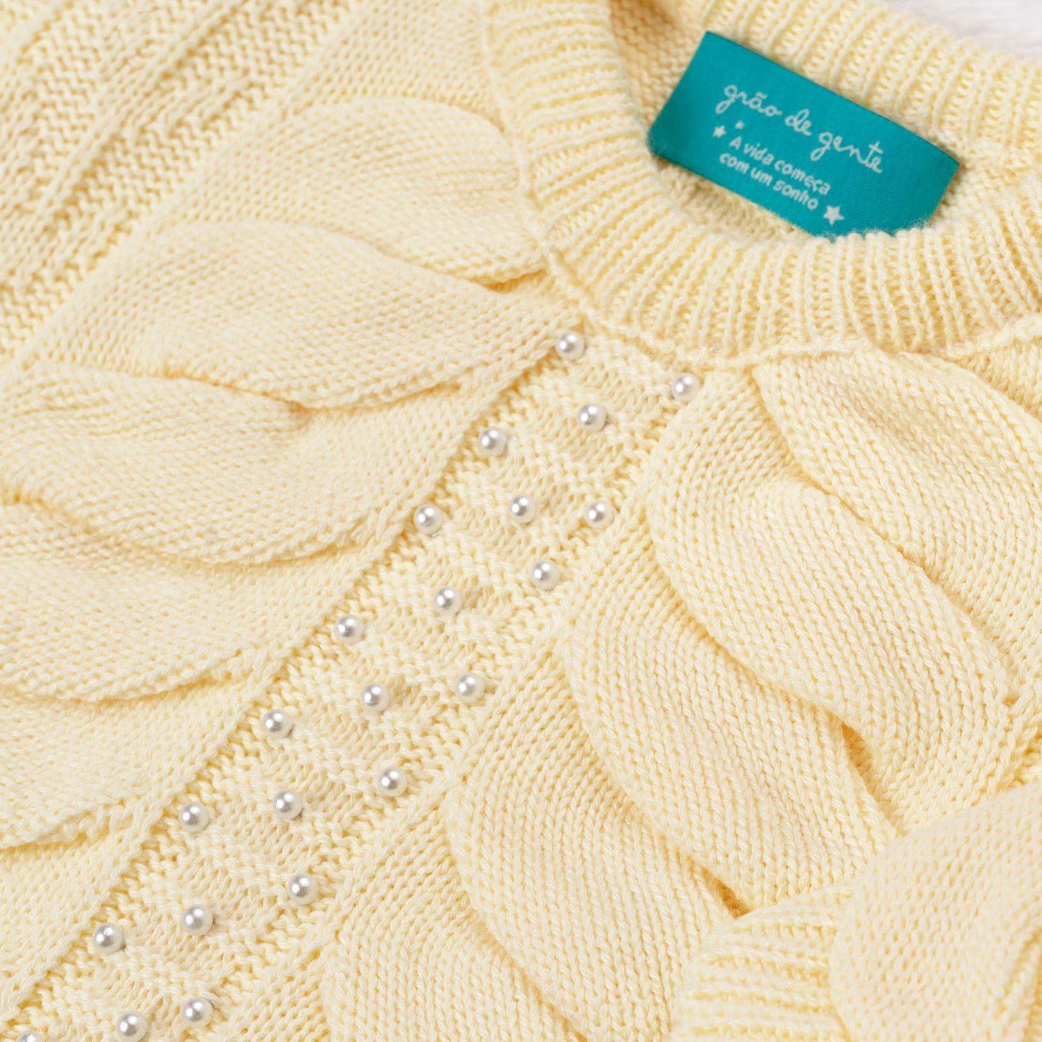 Casaquinho Tricot Drapeado Nude Rosé