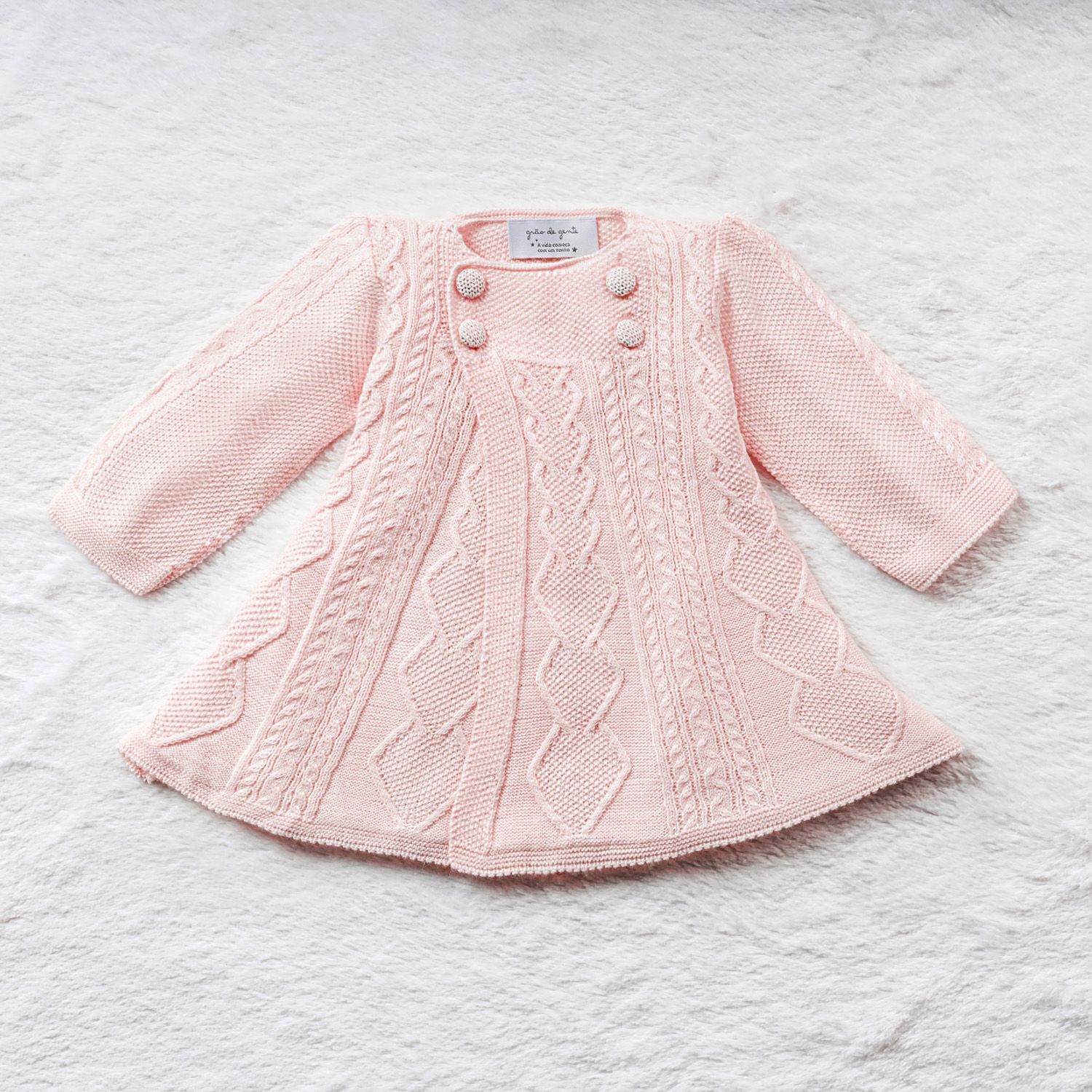 Casaco Tricot Princesa Rosa