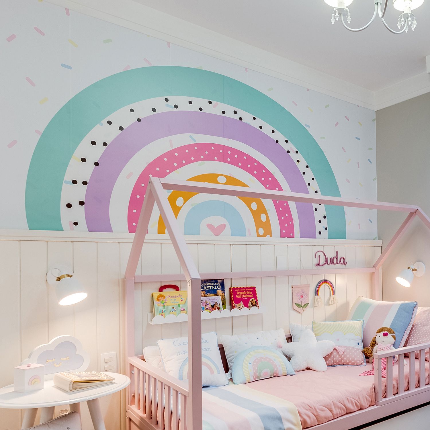 Adesivo de Parede Arco-Íris de Amor