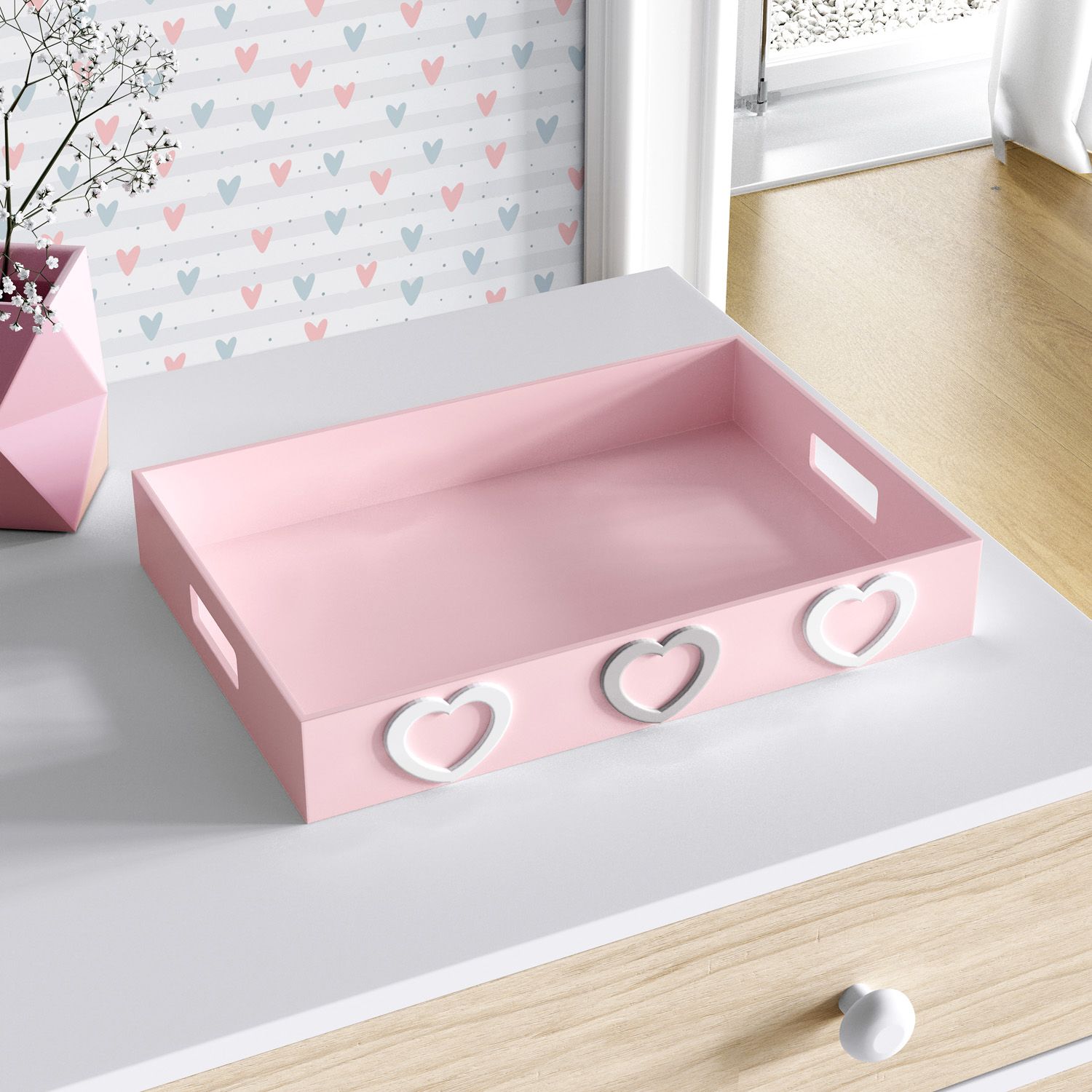 Bandeja MDF Amor da Mamãe Rosa