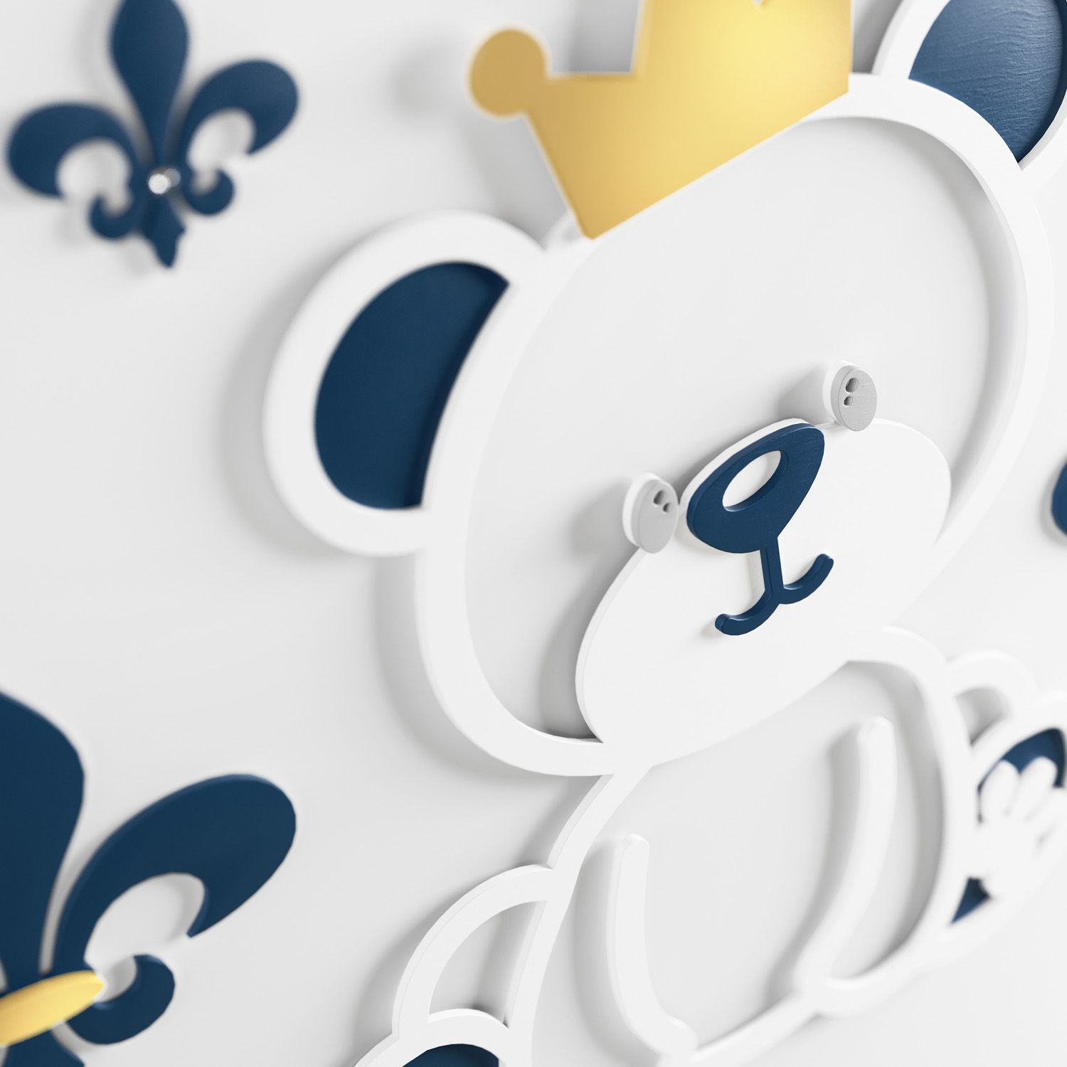 Painel Decorativo Ursinho Príncipe 5 Peças