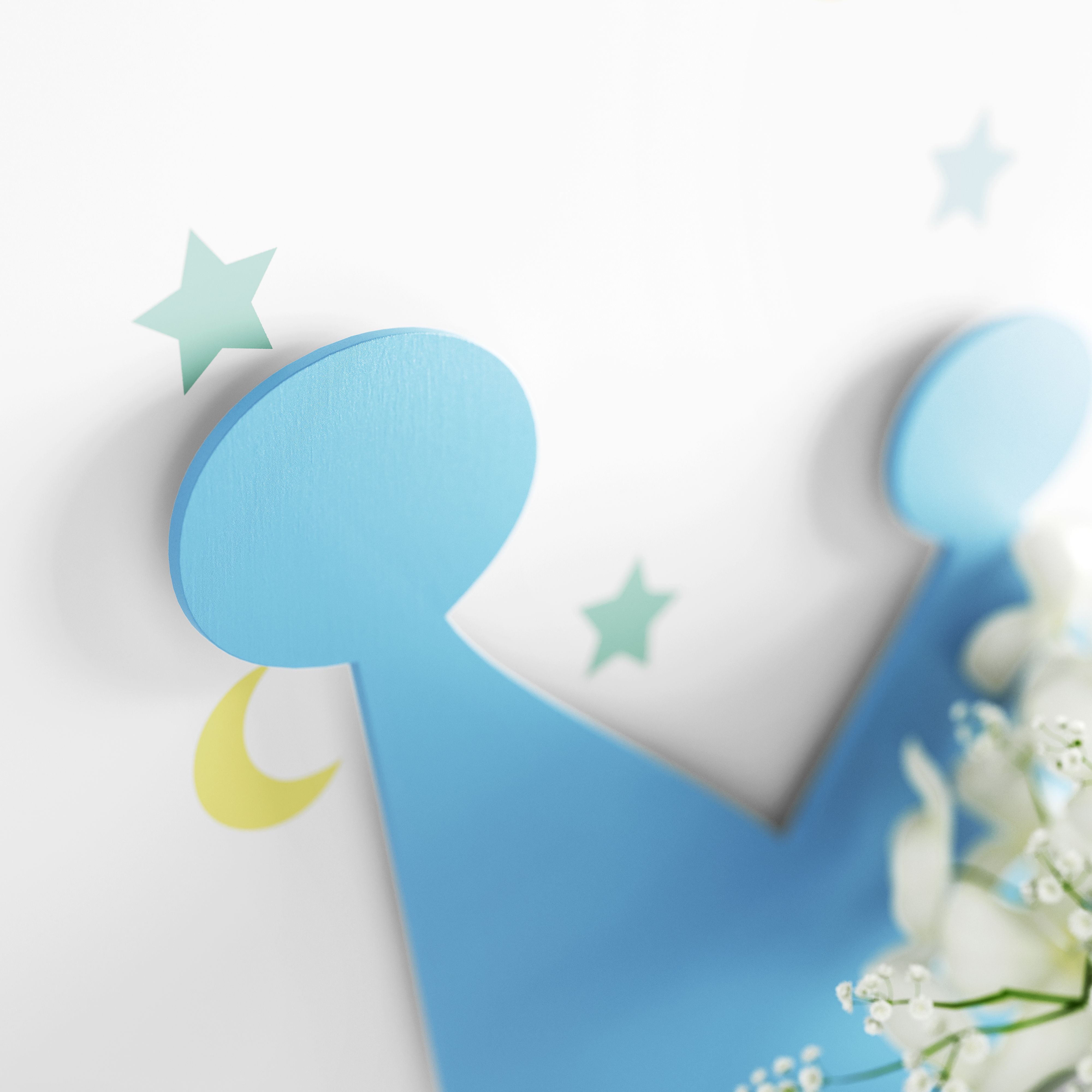 Prateleira MDF Coroa Azul Marinho