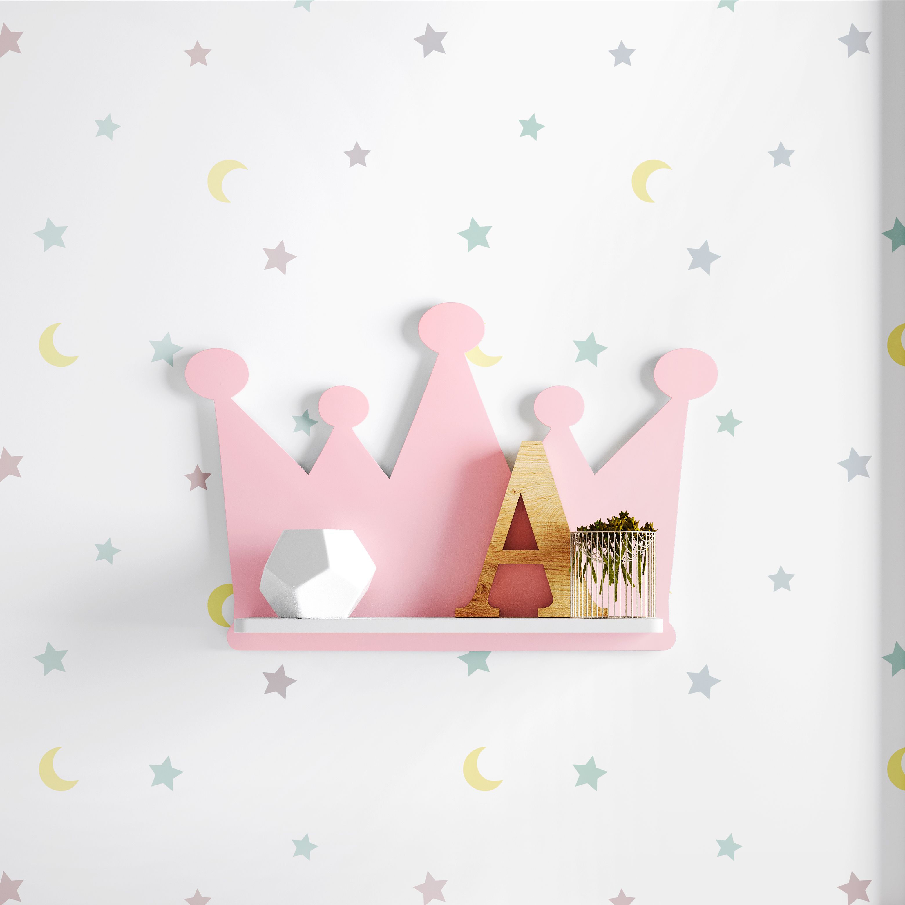 Prateleira MDF Coroa Azul Marinho