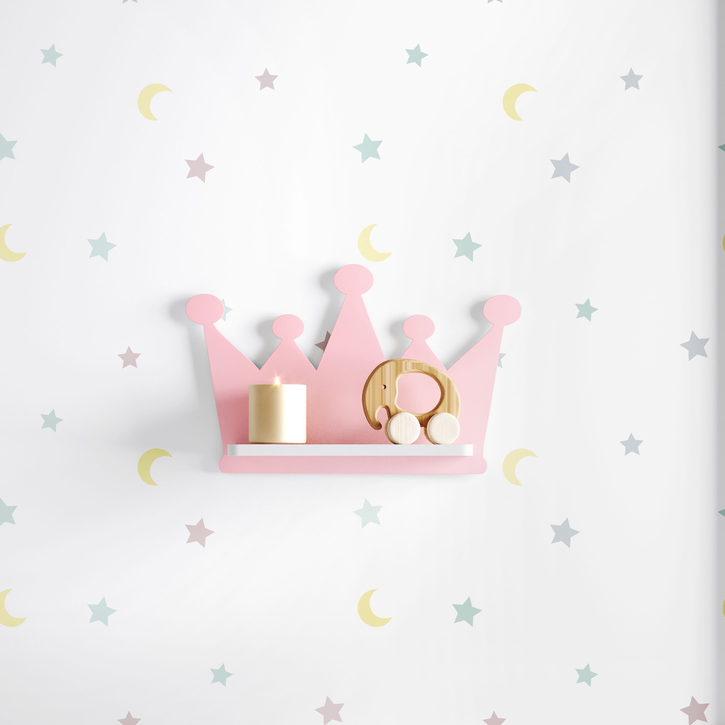 Prateleira MDF Coroa Azul Marinho