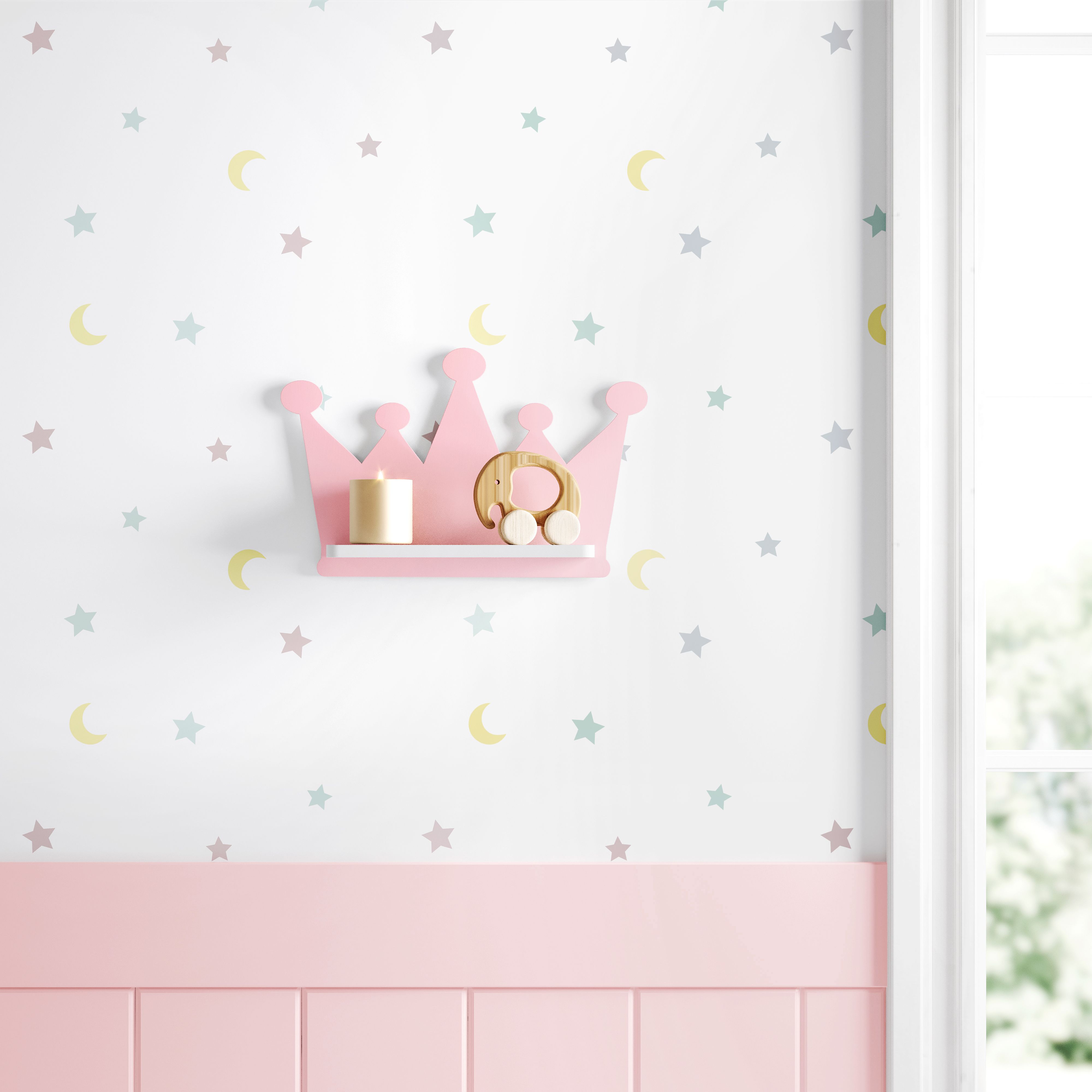 Prateleira MDF Coroa Azul Marinho