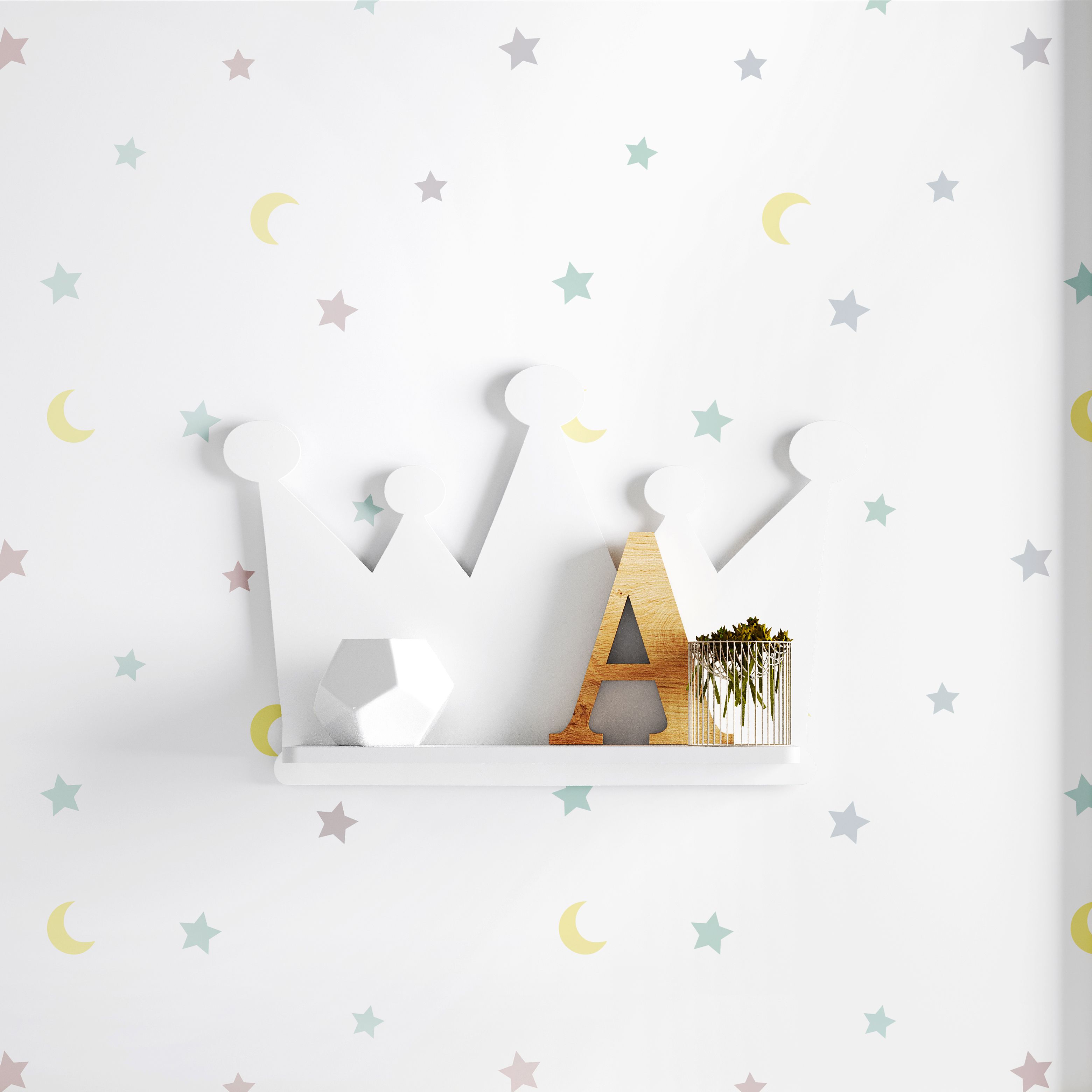 Prateleira MDF Coroa Azul Marinho