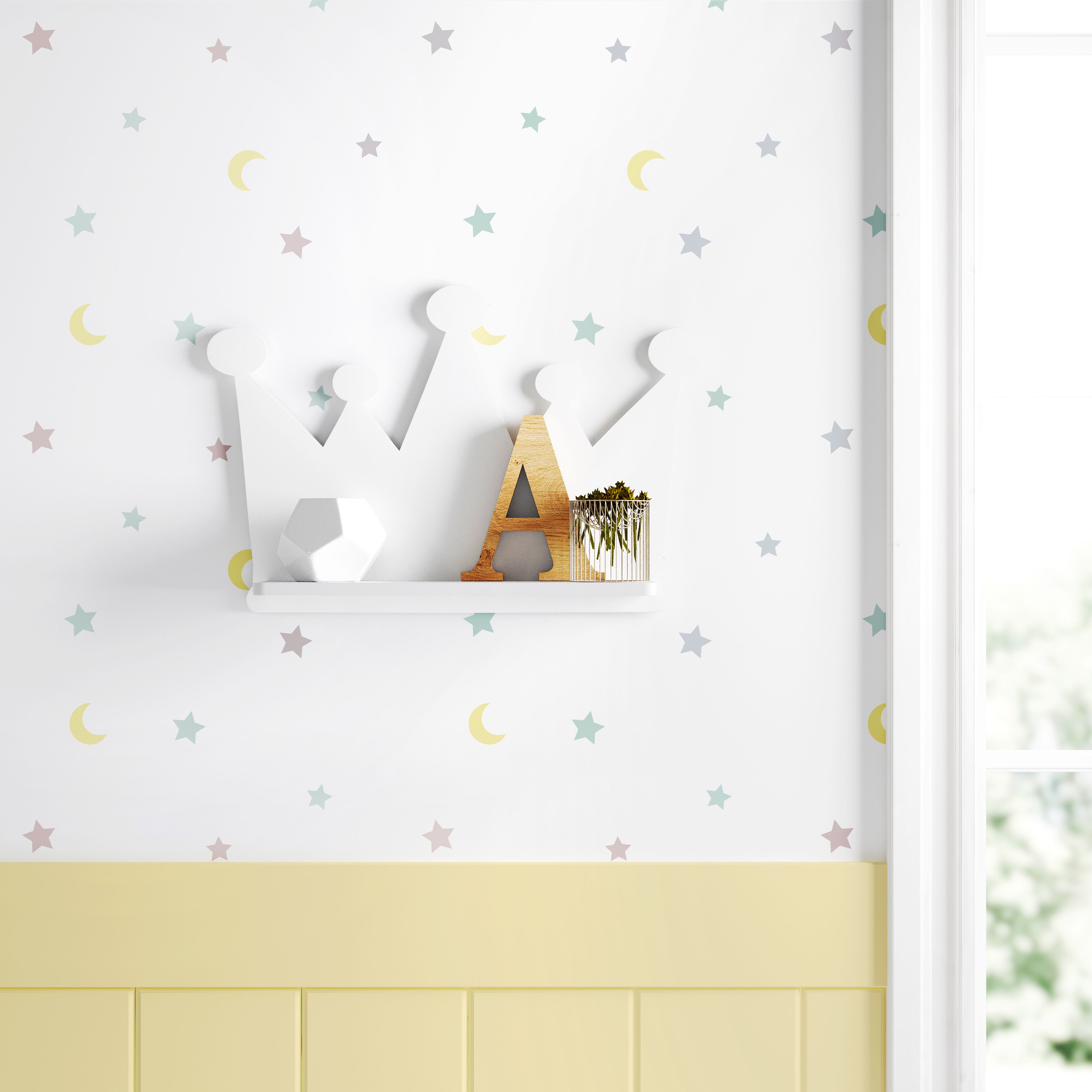 Prateleira MDF Coroa Azul Marinho