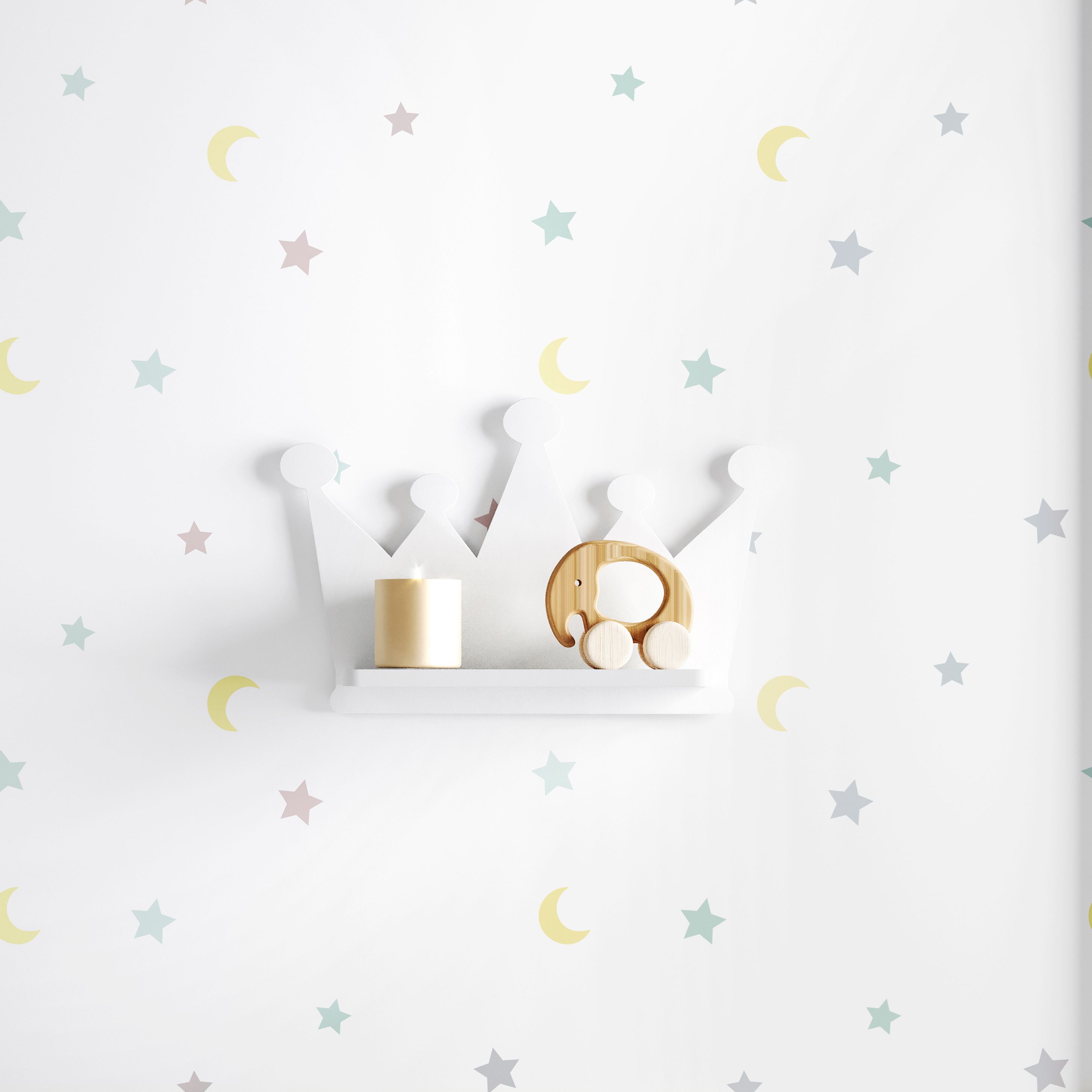 Prateleira MDF Coroa Azul Marinho