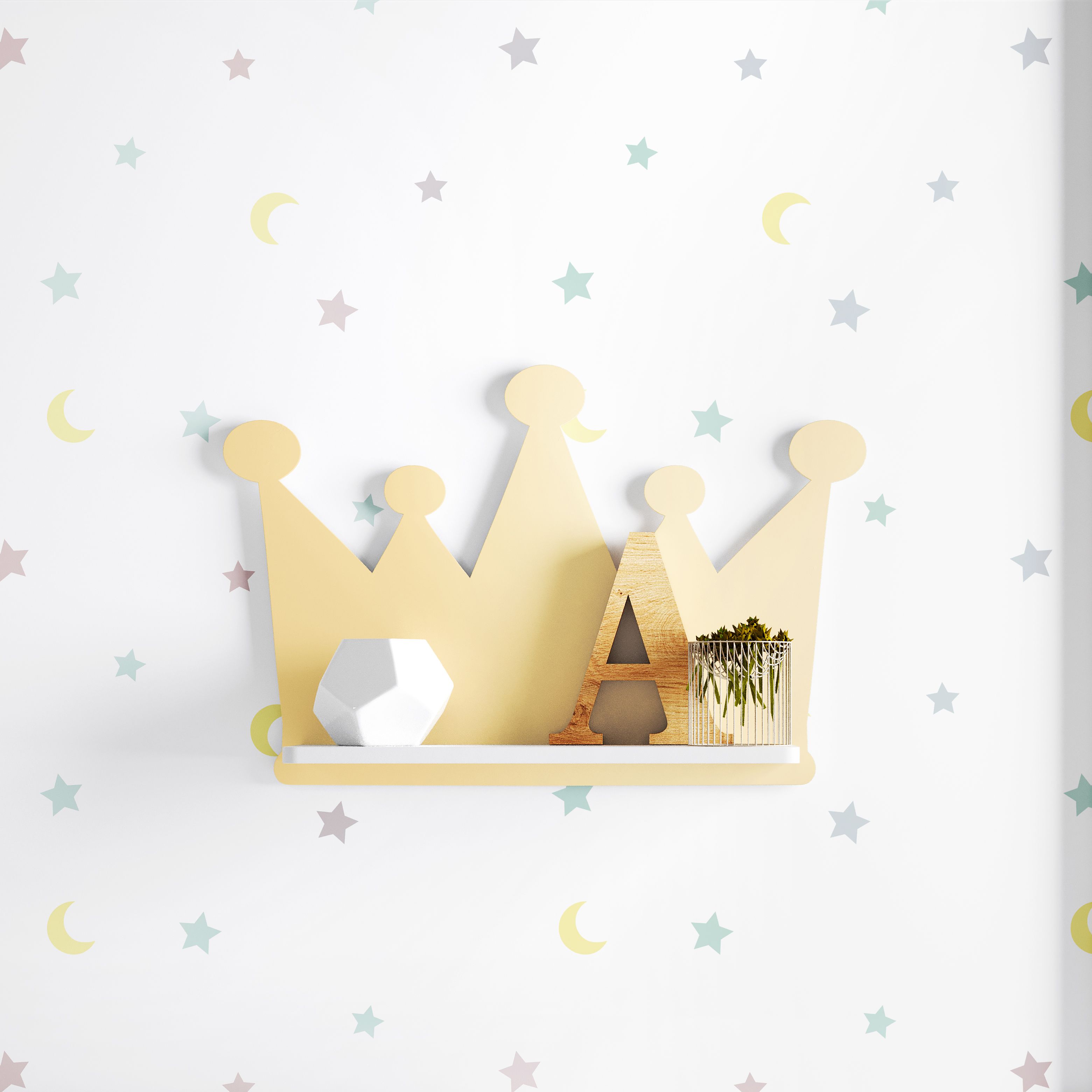 Prateleira MDF Coroa Azul Marinho