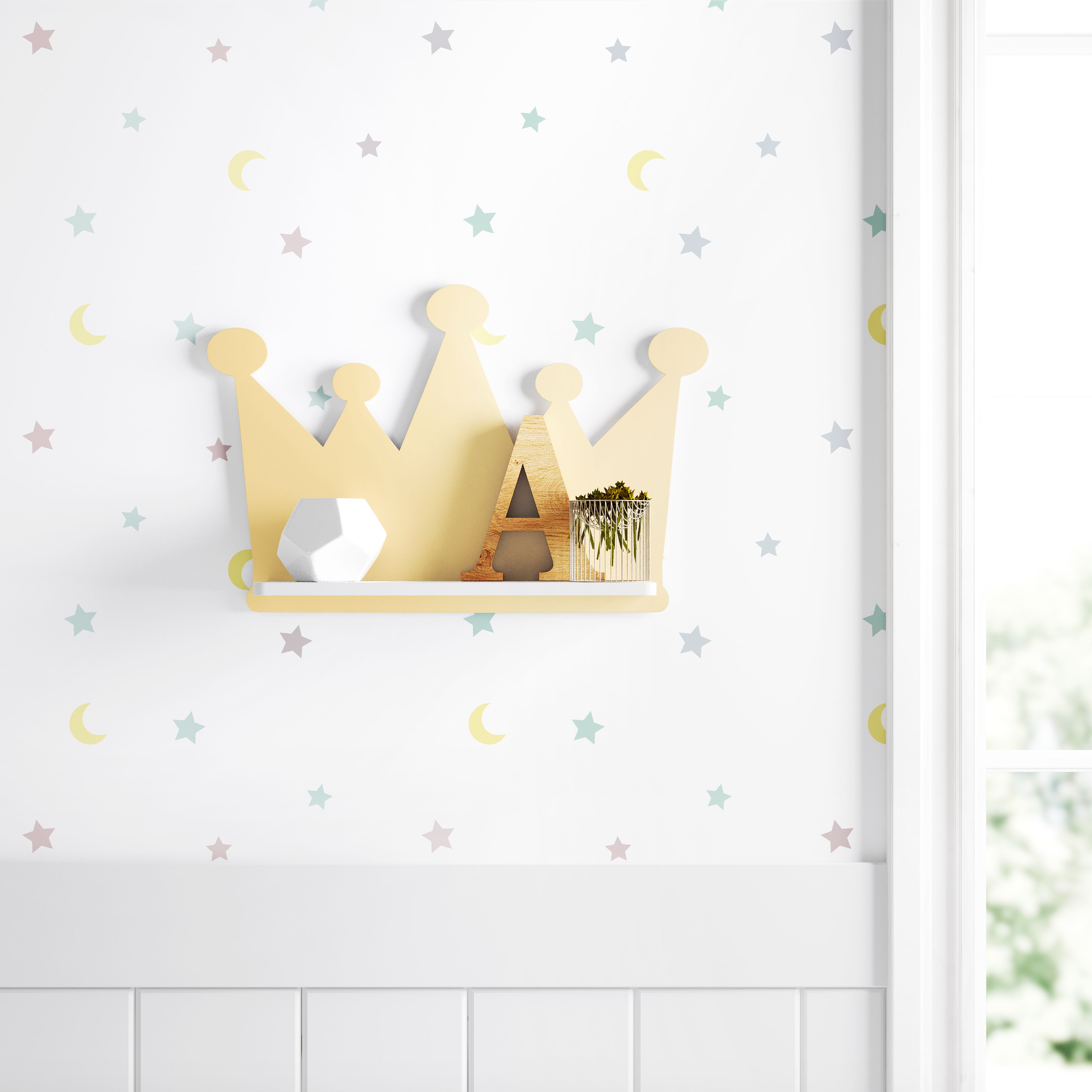 Prateleira MDF Coroa Azul Marinho