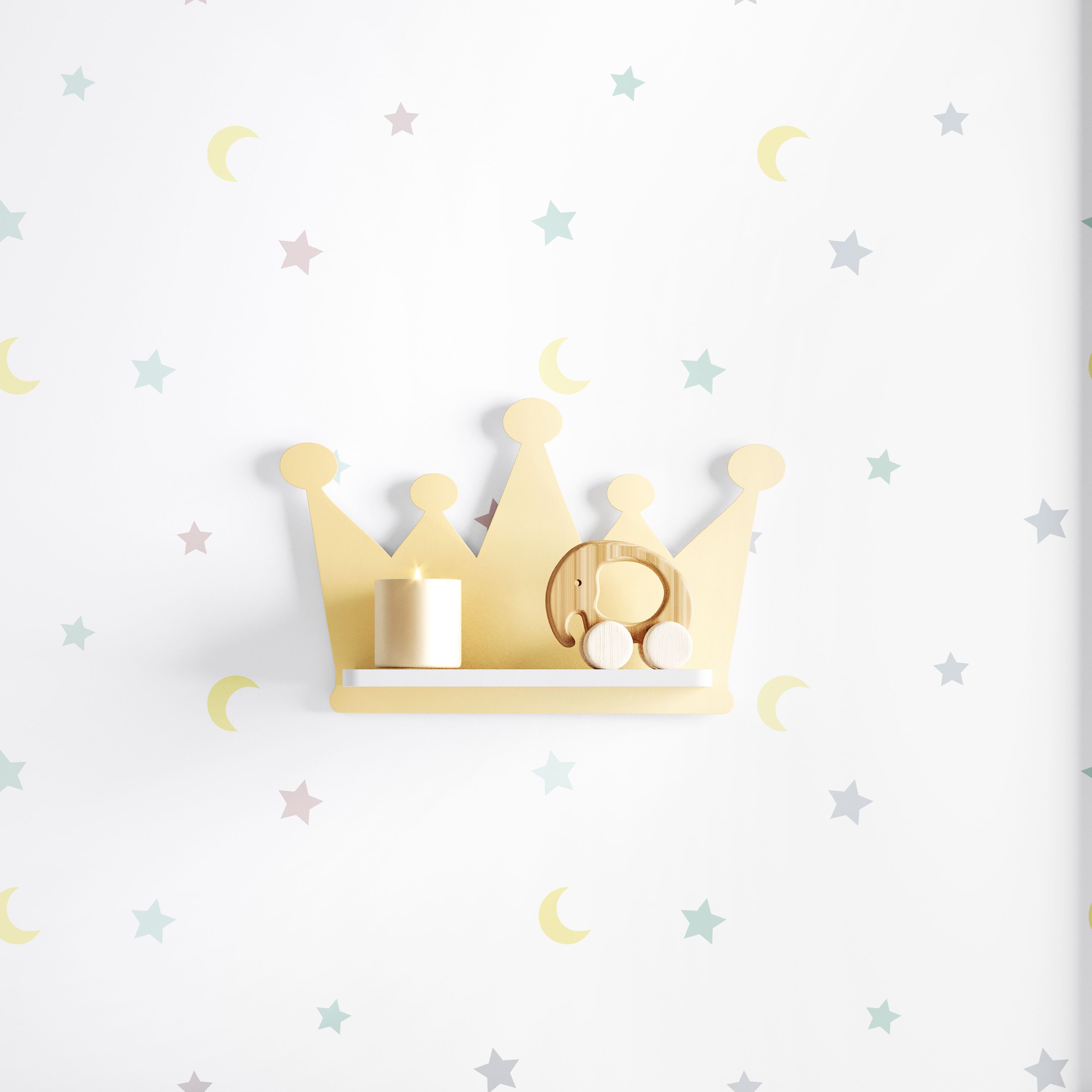 Prateleira MDF Coroa Azul Marinho