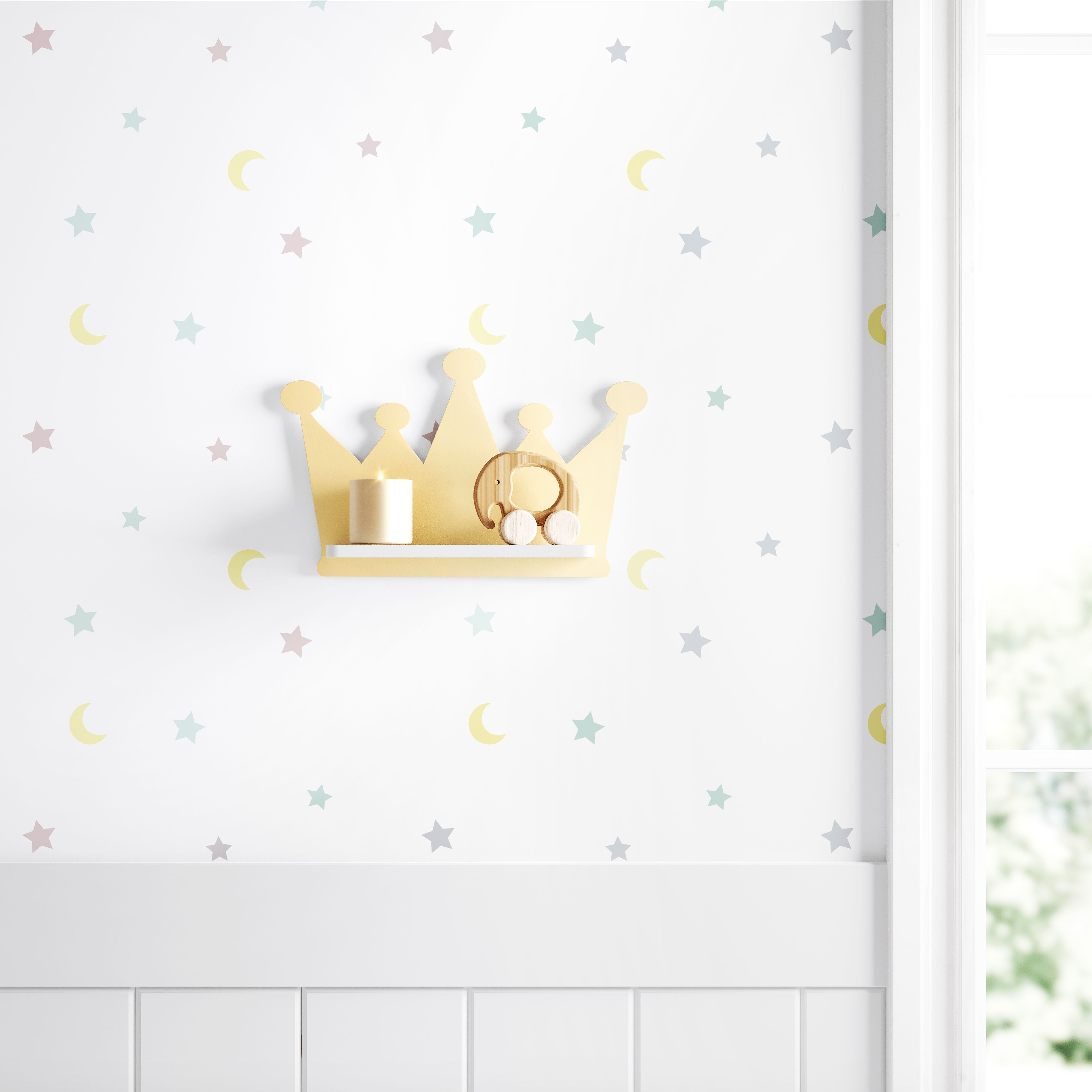 Prateleira MDF Coroa Azul Marinho