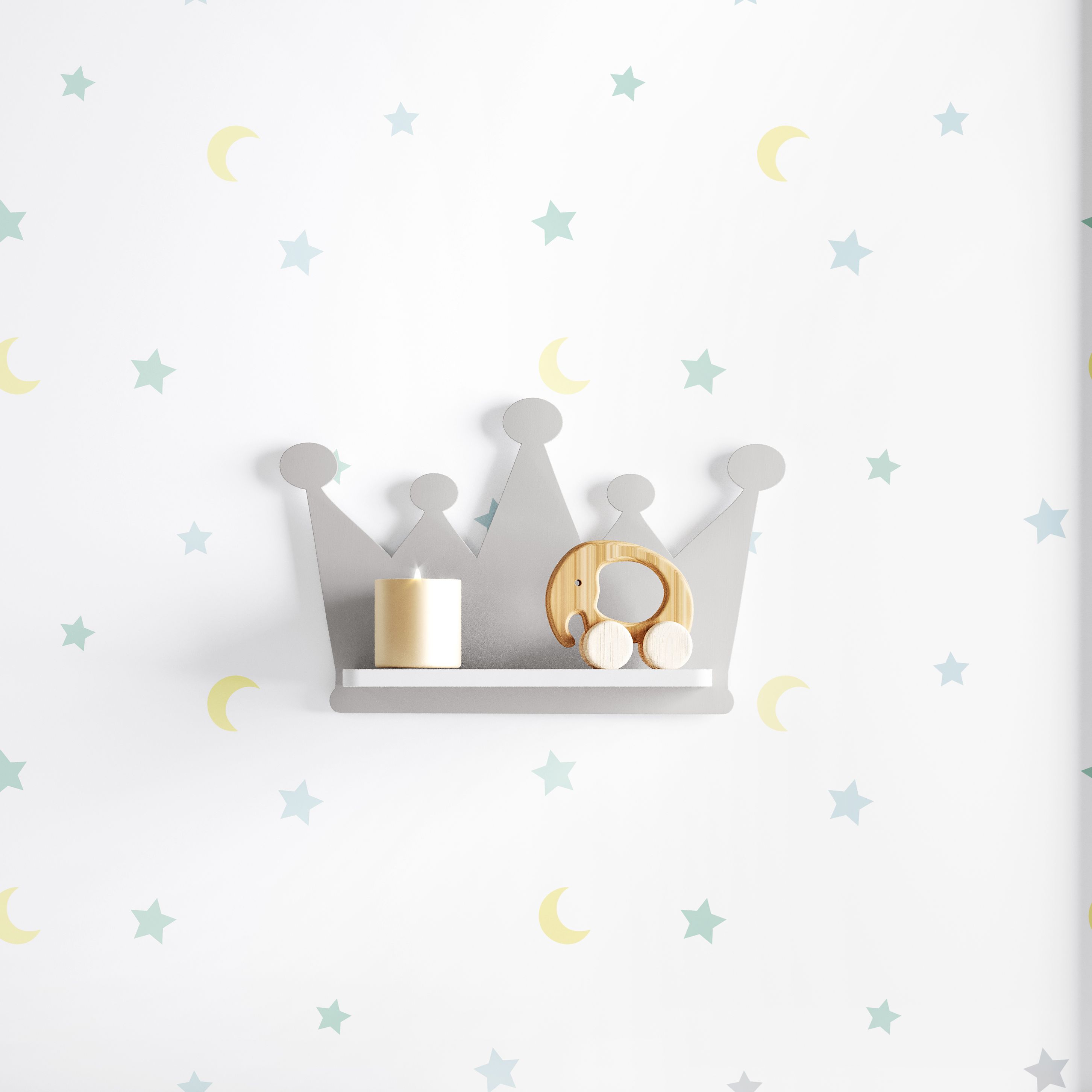 Prateleira MDF Coroa Azul Marinho