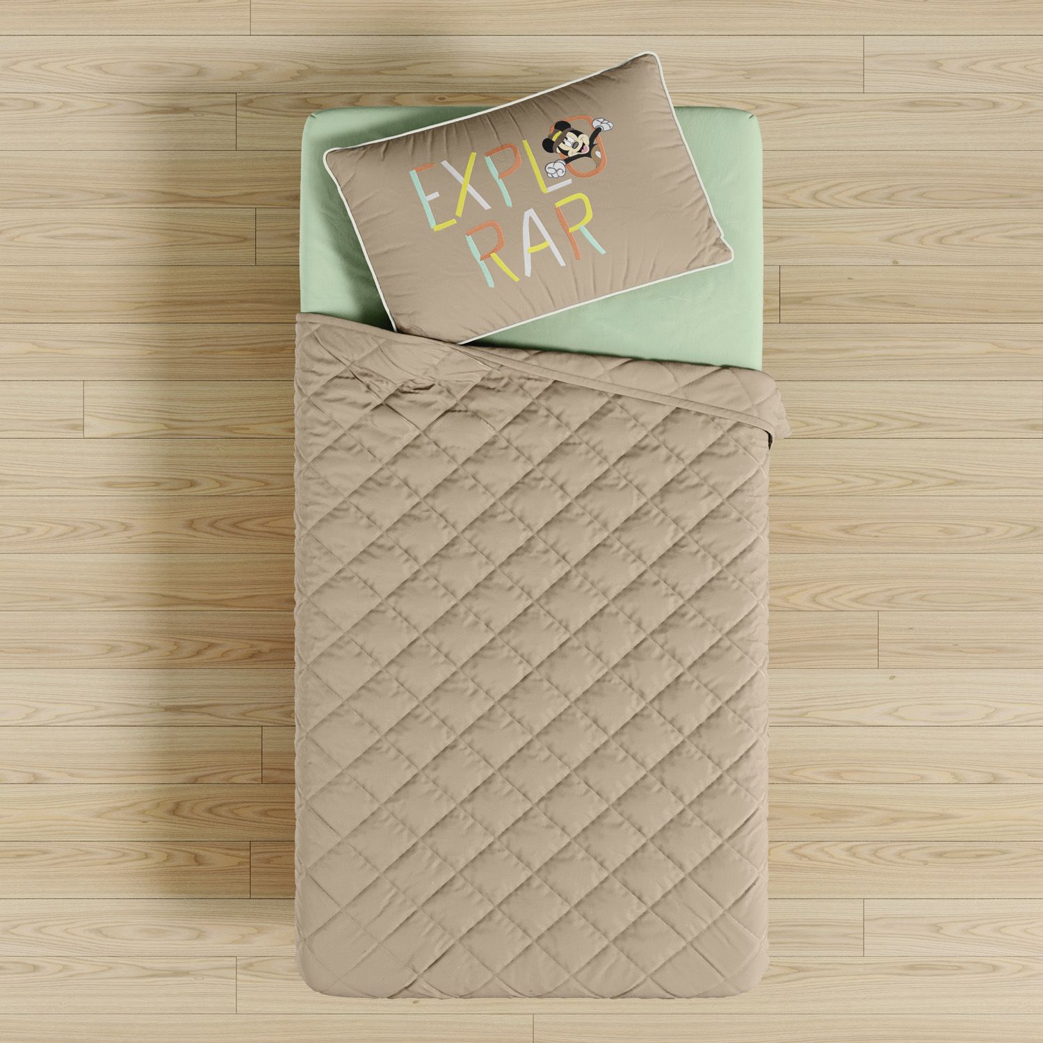 Kit Cama Infantil Solteiro Mickey Mouse Safári