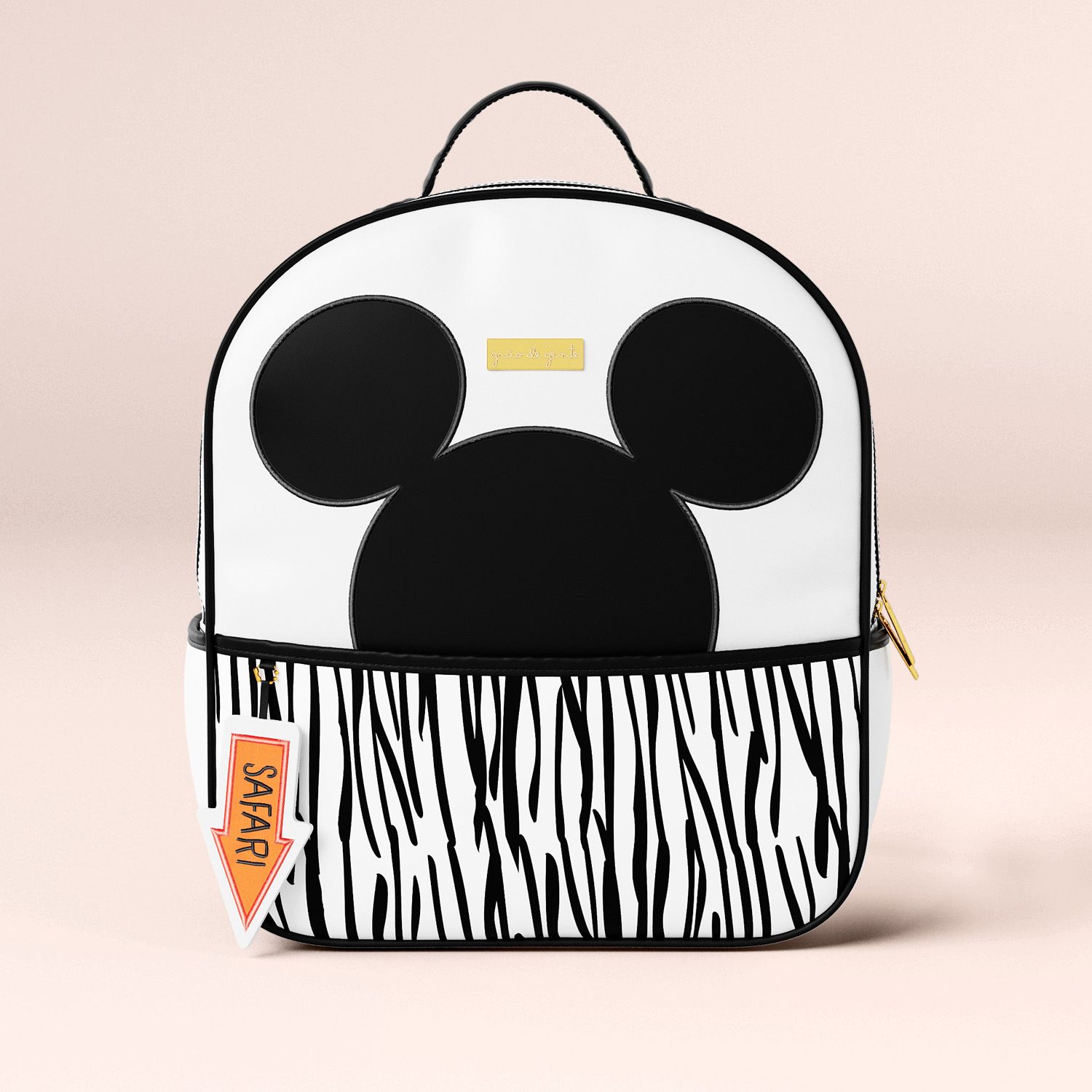 Mochila Infantil Animal Print Mickey Mouse Safári 36cm
