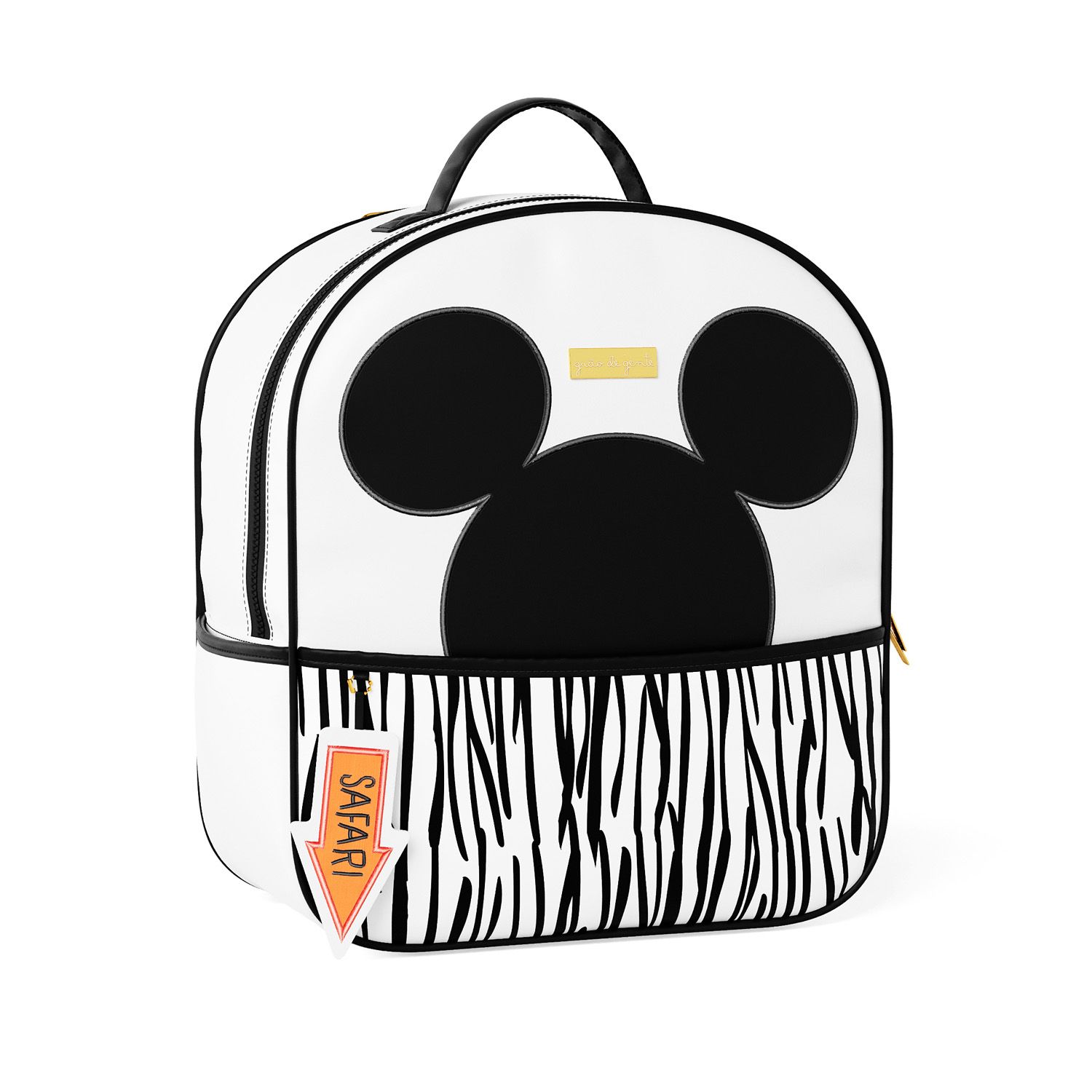 Mochila Infantil Animal Print Mickey Mouse Safári 36cm