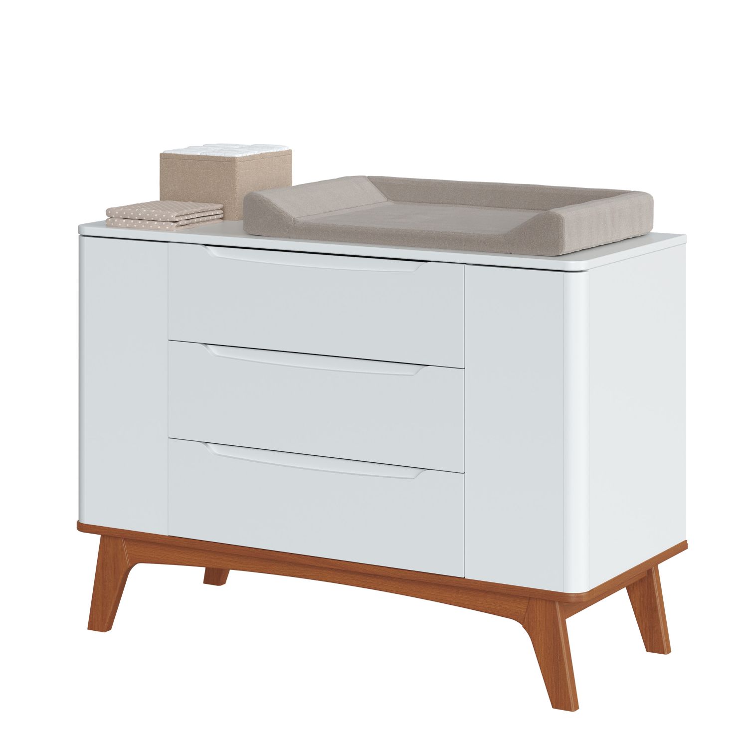 Cômoda Infantil Branco com Porta Sambalelê