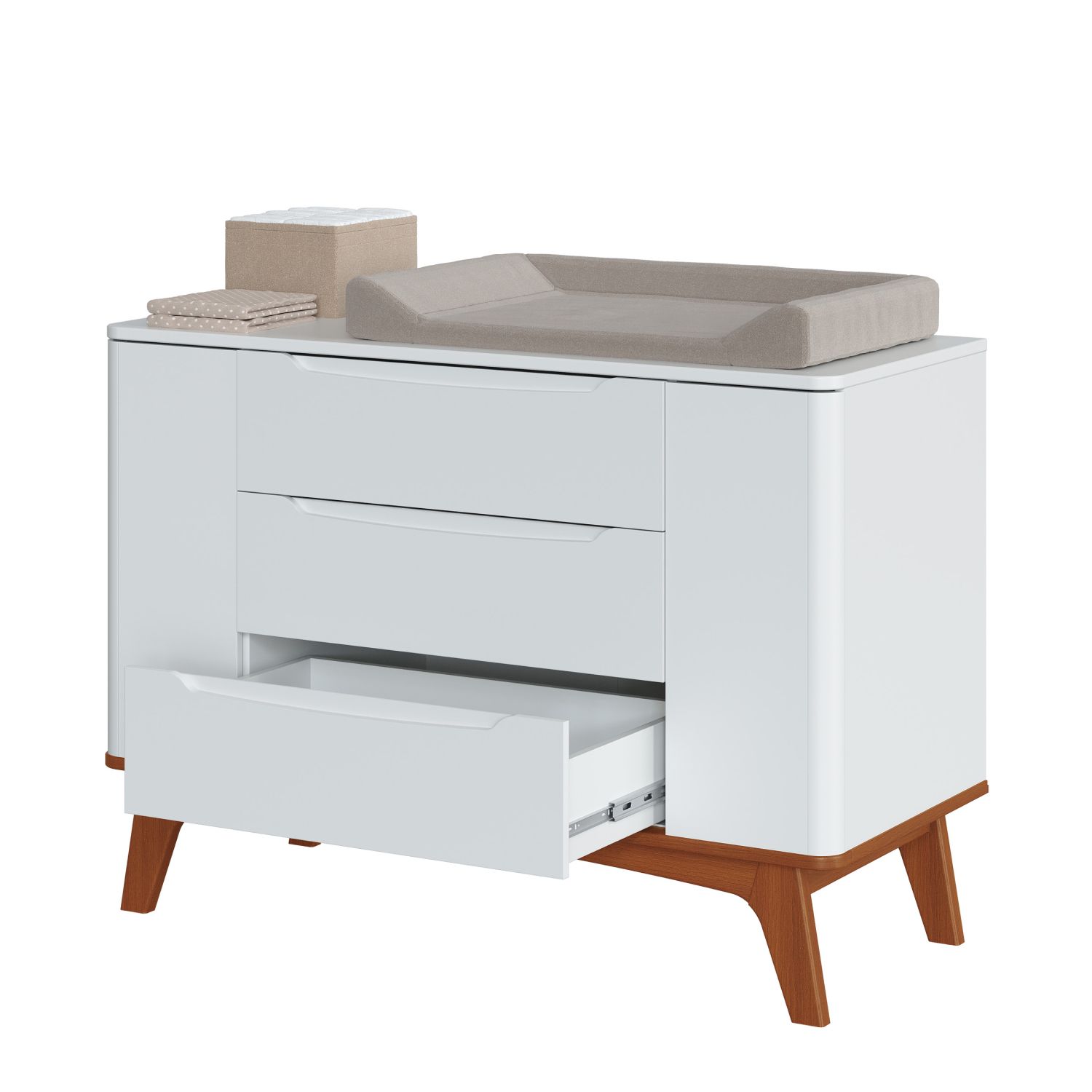 Cômoda Infantil Branco com Porta Sambalelê