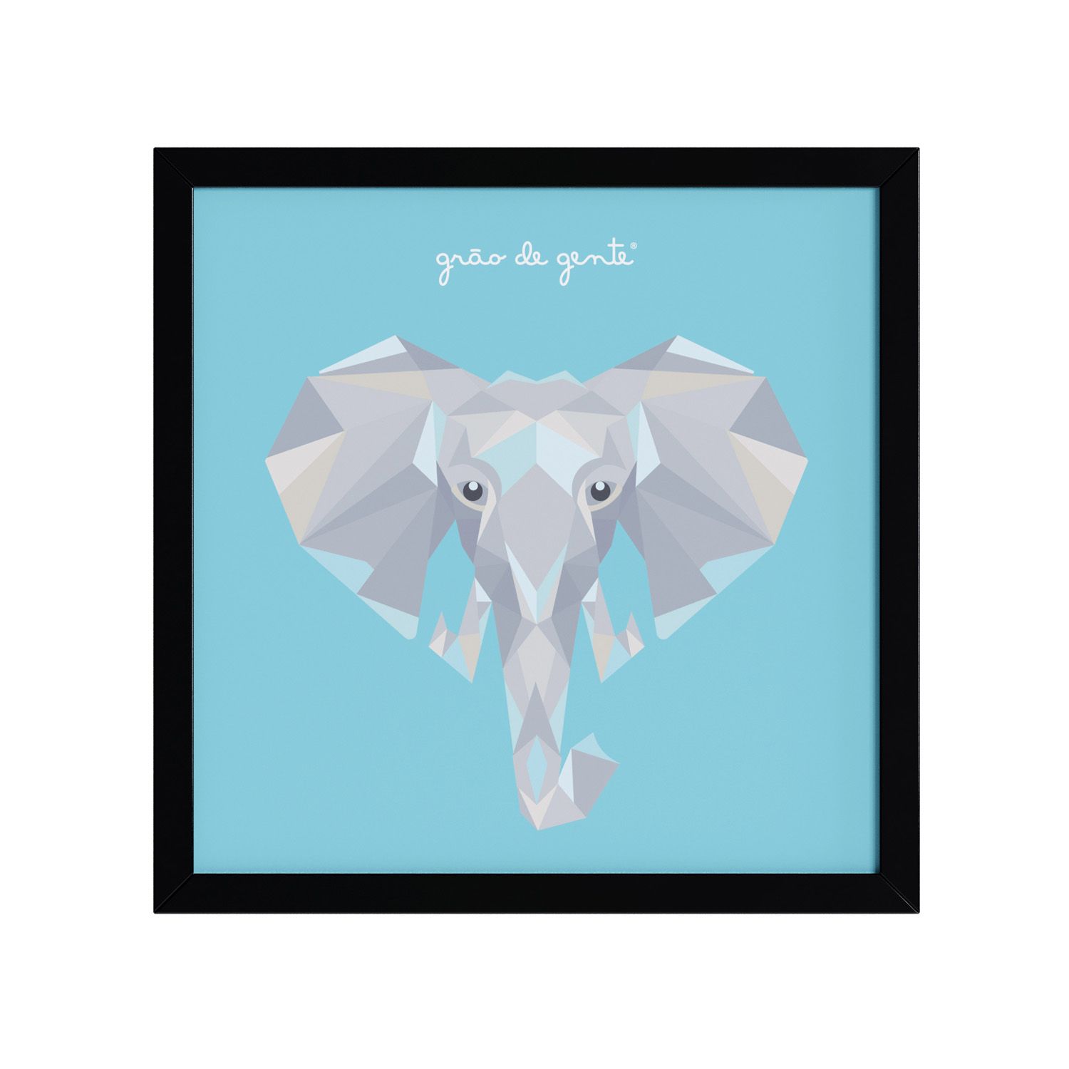 Quadro Elefante Geométrico 38cm
