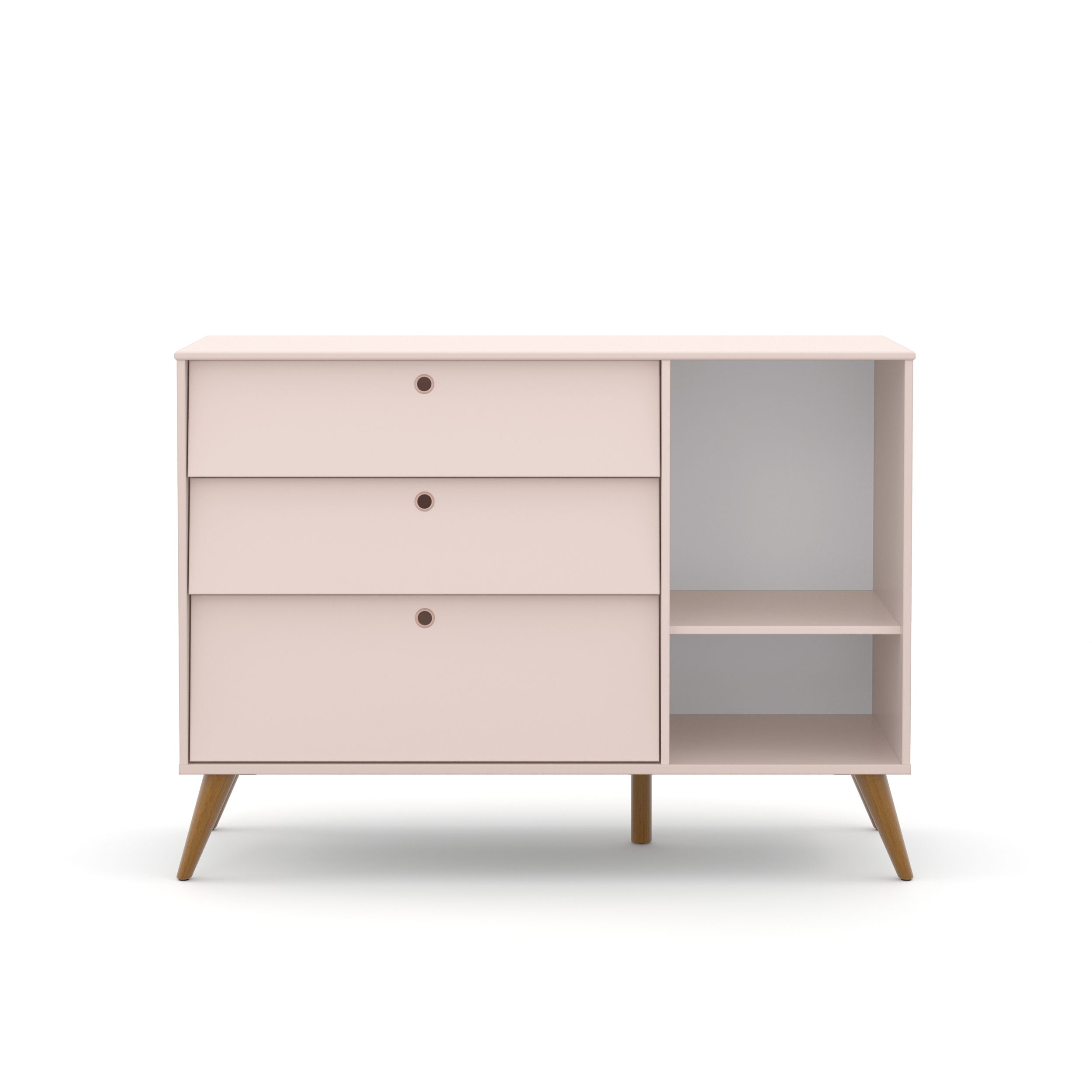 Cômoda Infantil Branco Soft com Porta Gold Eco Wood