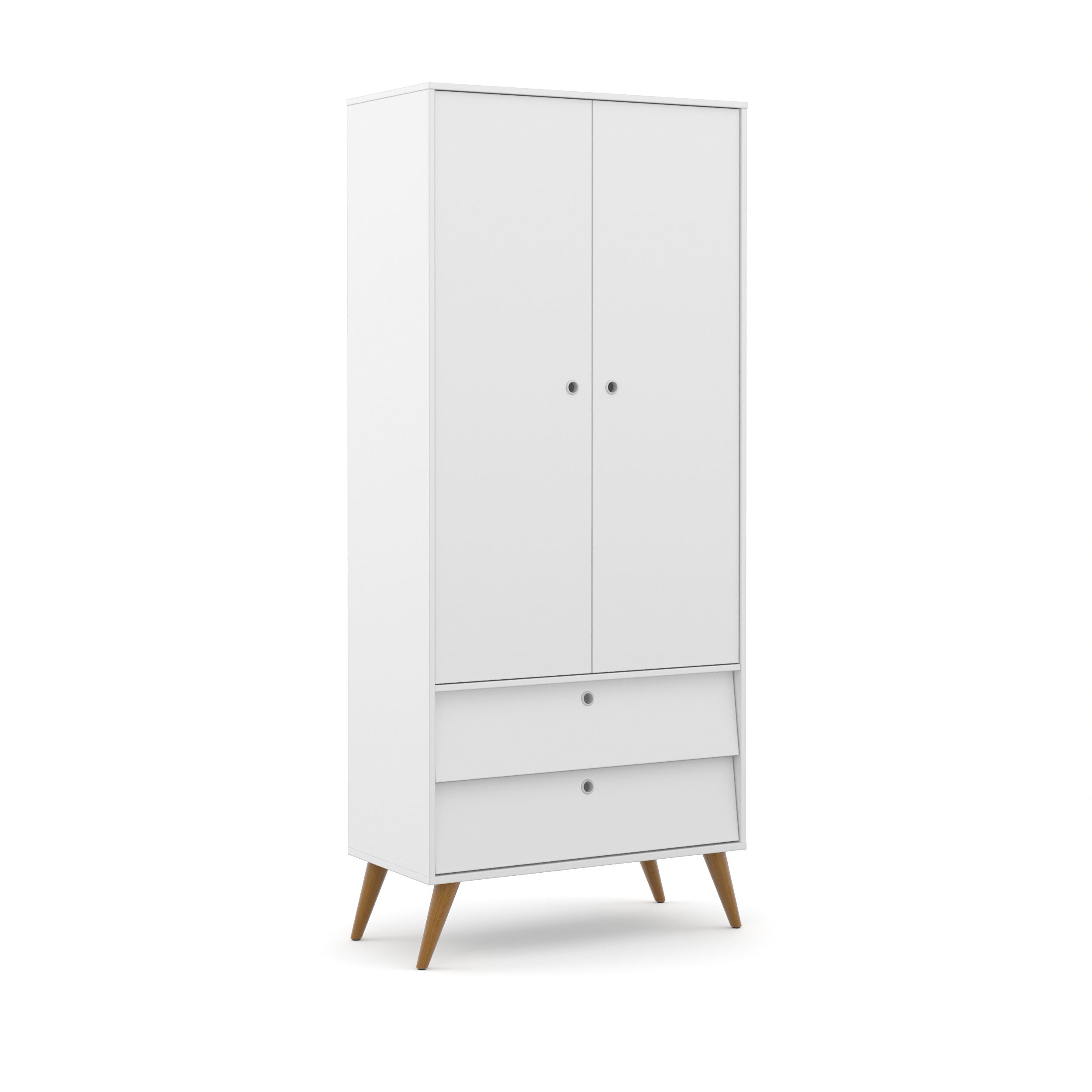 Guarda Roupa Infantil Branco Soft 2 Portas Gold Eco Wood